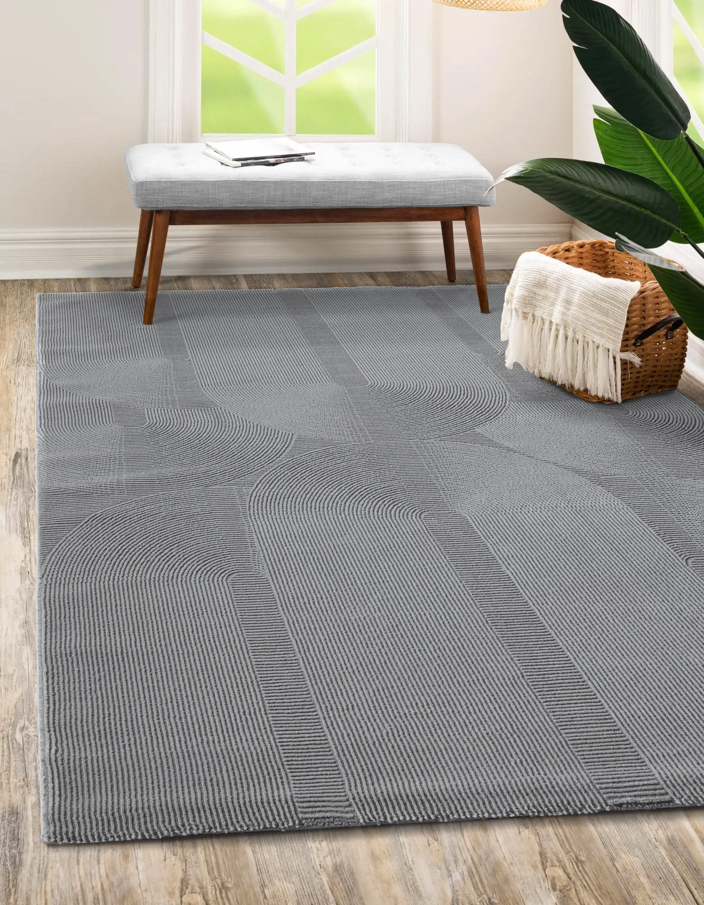 the carpet Tapis »Lima« Rectangulaire 12 mm Höhe Designer Teppich Flor 1 recyceltem Polyester waschbar