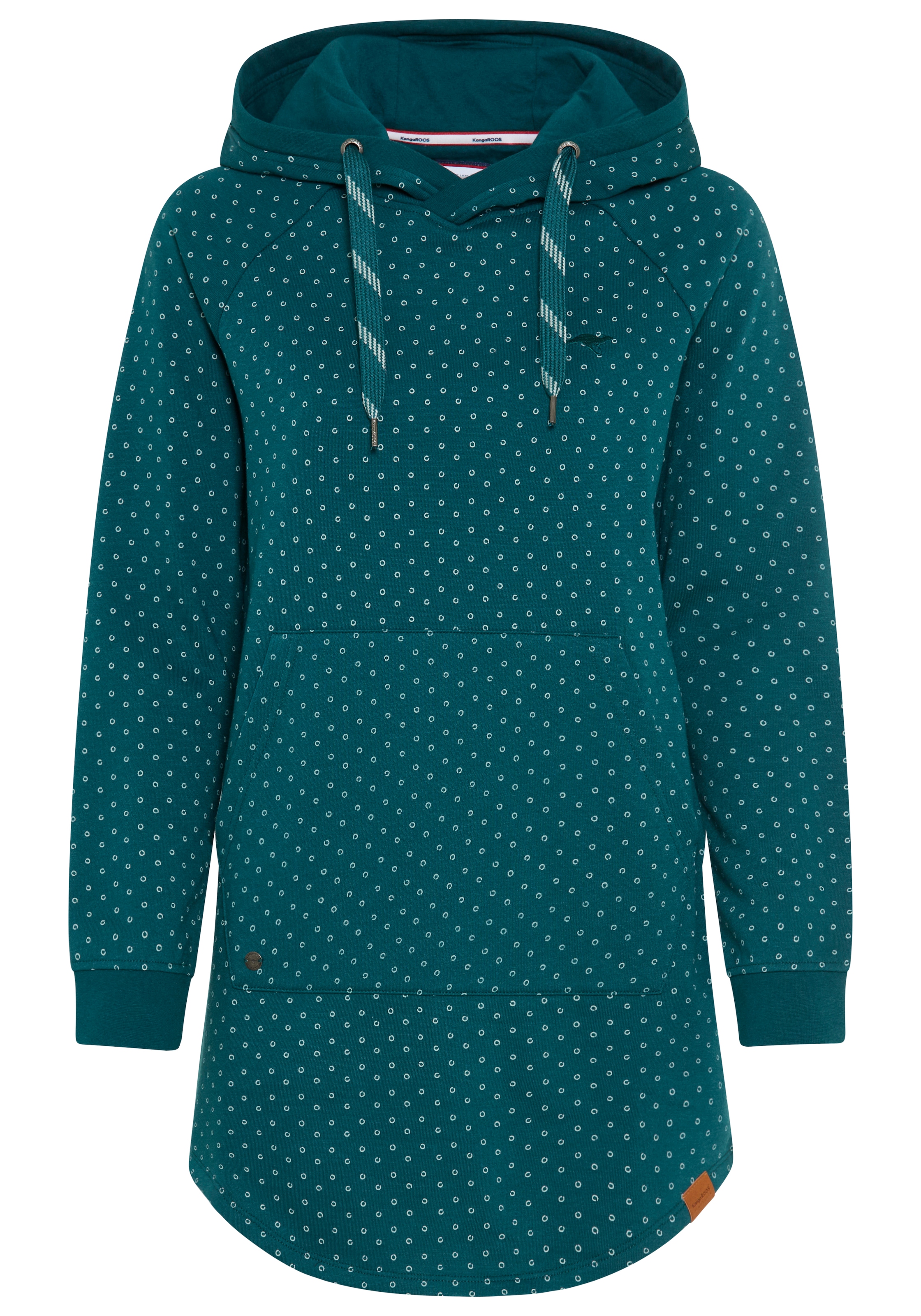 KangaROOS Sweat-shirt long , avec capuche et cordons, coupe ajustée
