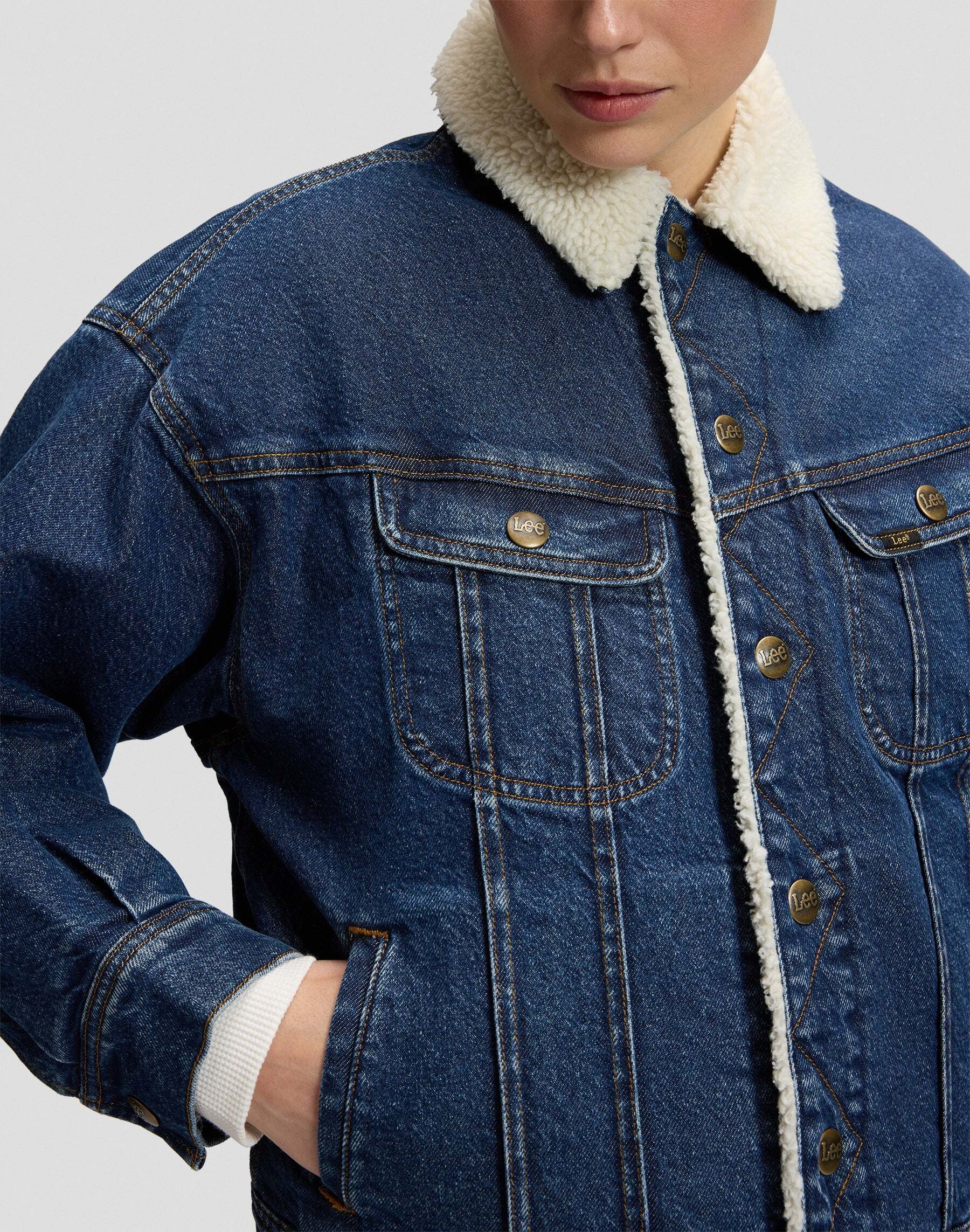 Lee® Veste en jean »Lee Jeansjacke Relaxed Sherpa Rider«