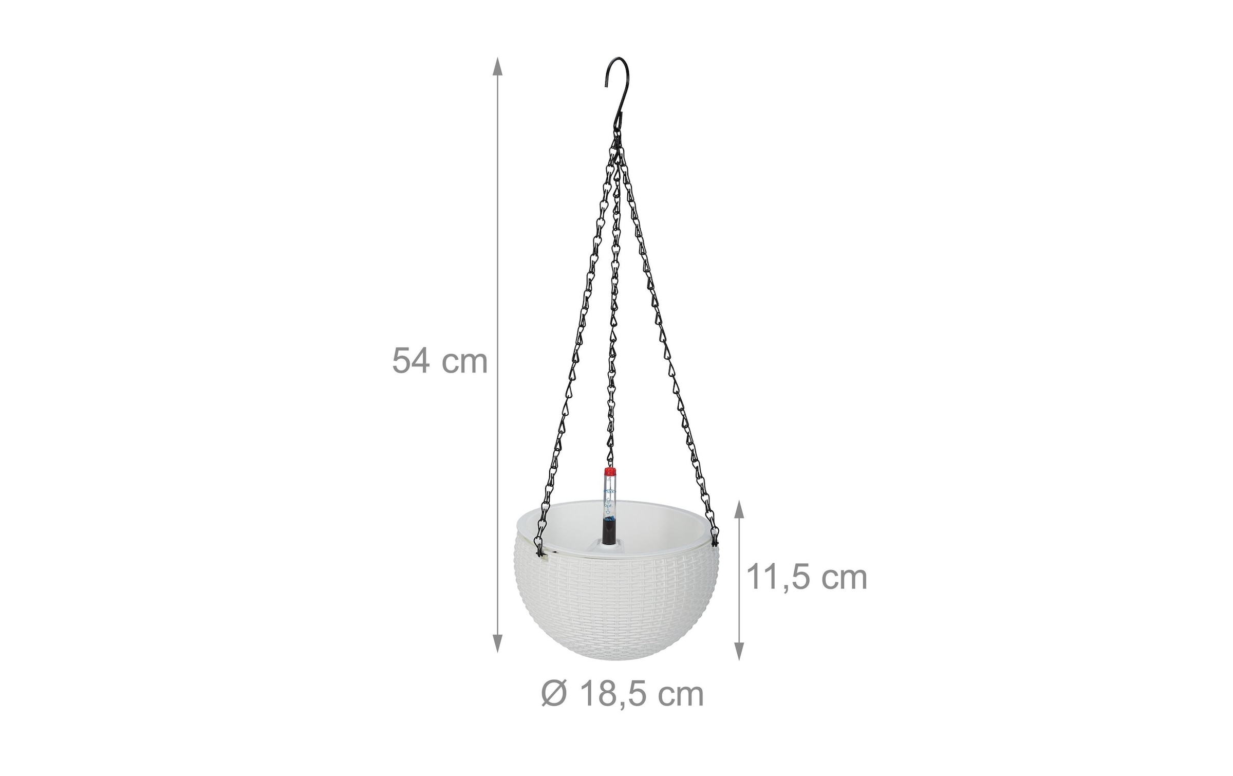 relaxdays Blumenampel »mit Wasserspeicher 2er Set 18,5 x 11,5 cm«