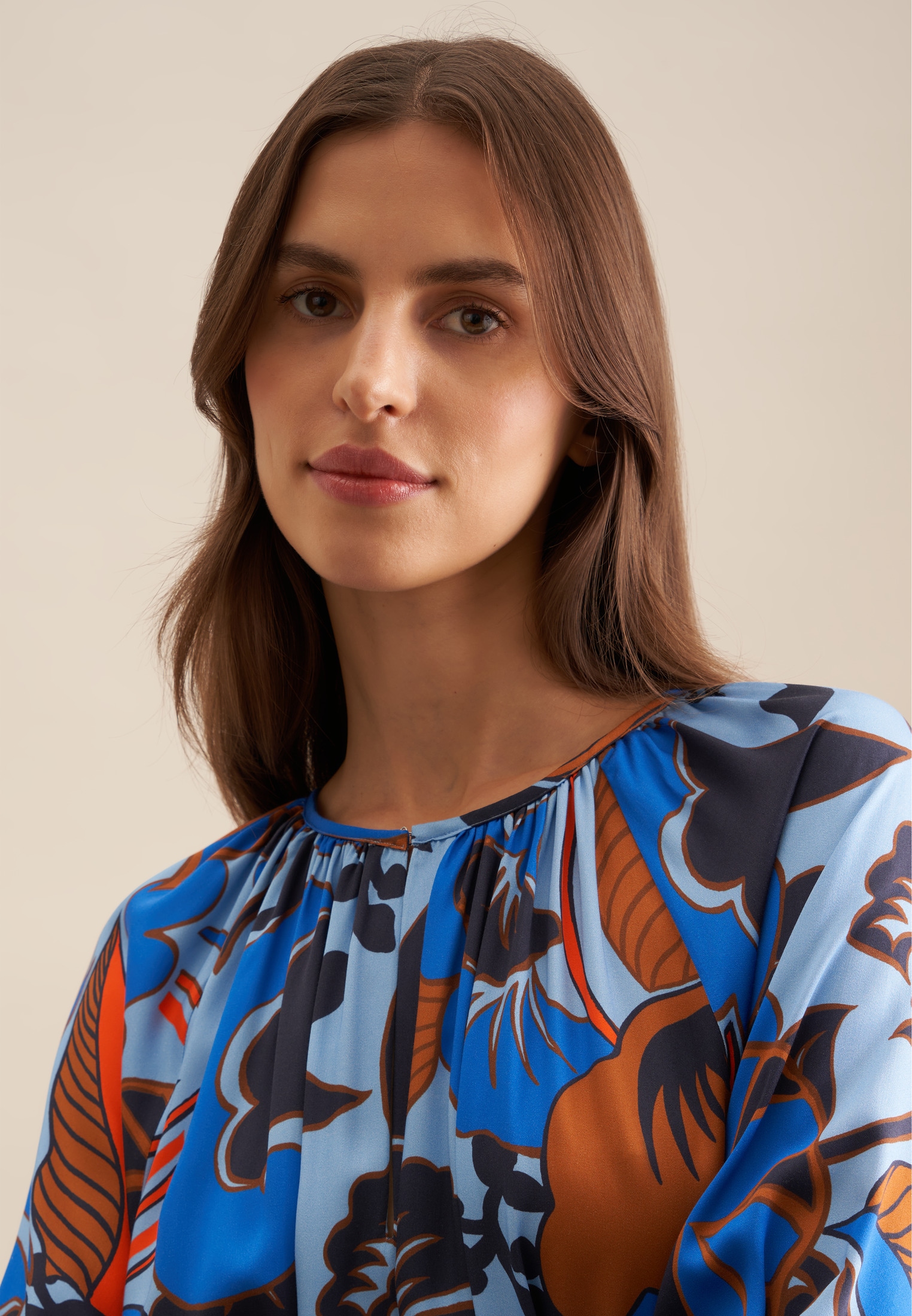 seidensticker Robe d'été »Schwarze Rose« 3/4 Rundhals Floral