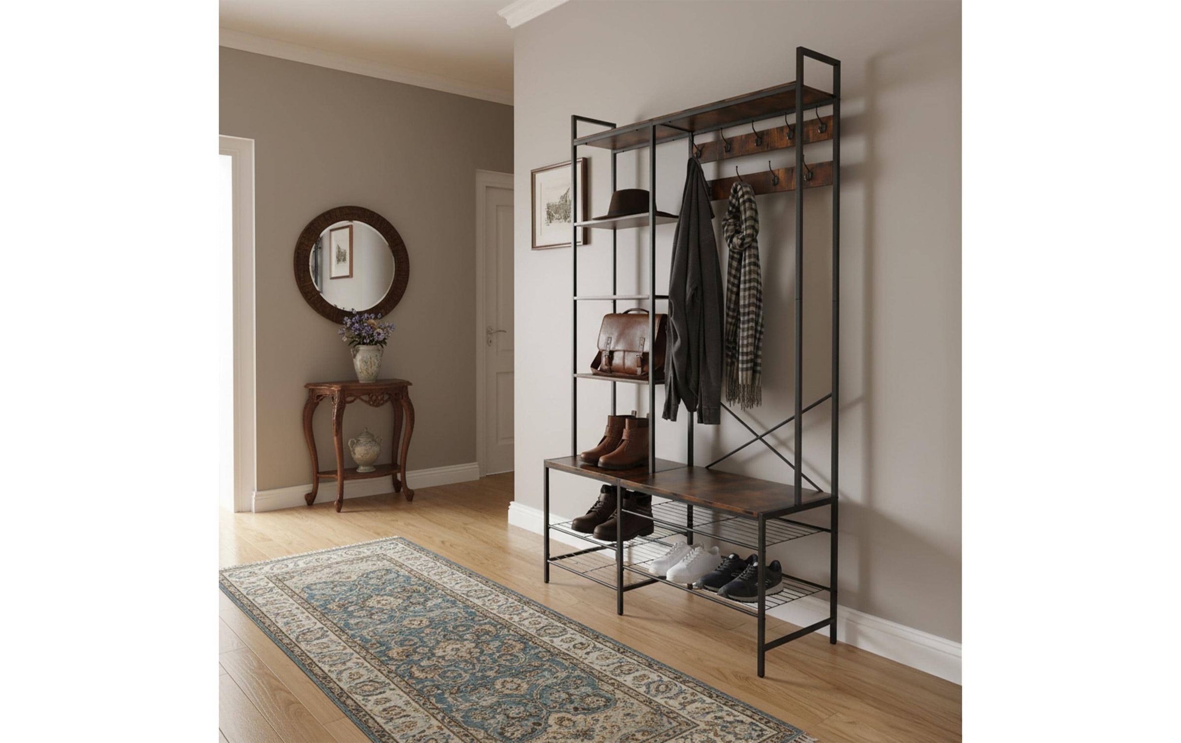 relaxdays Porte-manteau Garderobe im Industrial Design