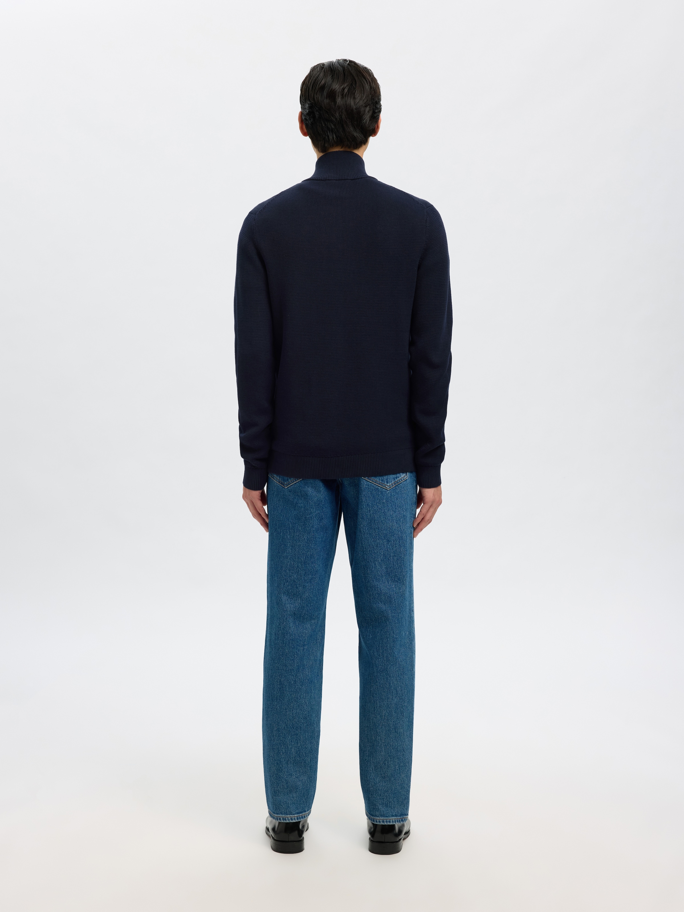 SELECTED Veste en tricot »SLMDANE LS KNIT STRUCTURE FULL ZIP NOOS« coton, coupe régulière