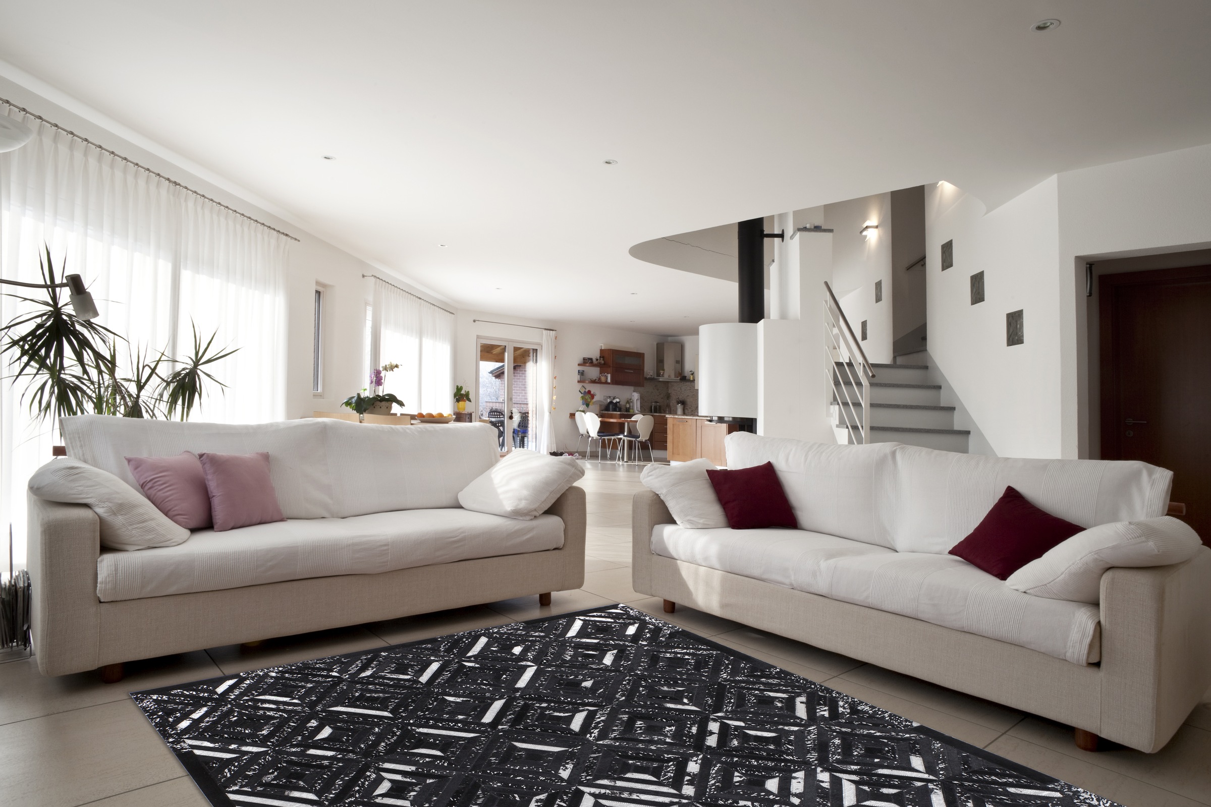 Kayoom Teppich »Spark 410« rechteckig 8 mm Höhe 100% Leder, Unikat, fusselarm, Allergiker & Fussbodenheizung geeignet