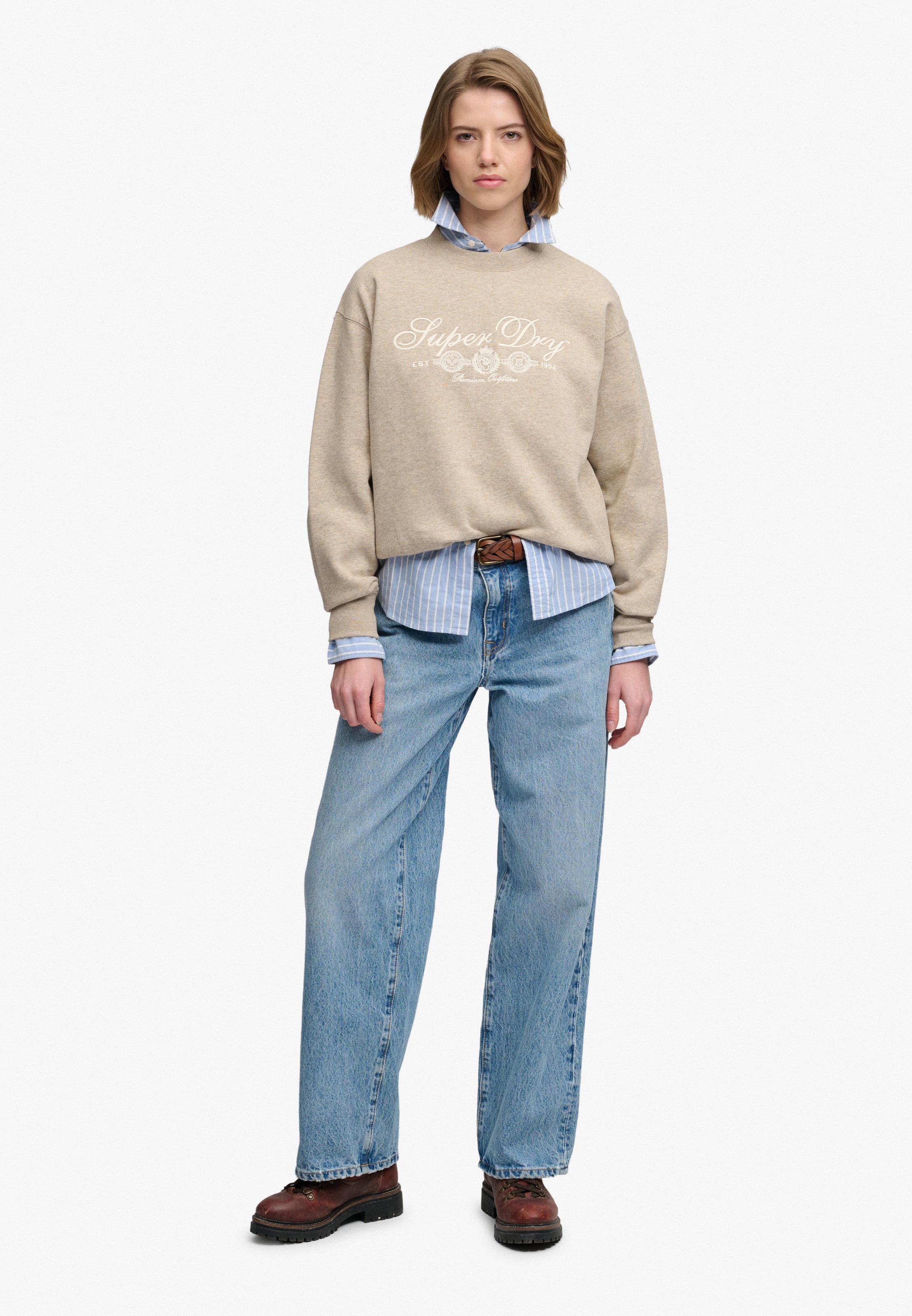 Superdry Sweatshirt »COUNTRY CLUB CREW«, Baumwollmischung, relaxed fit
