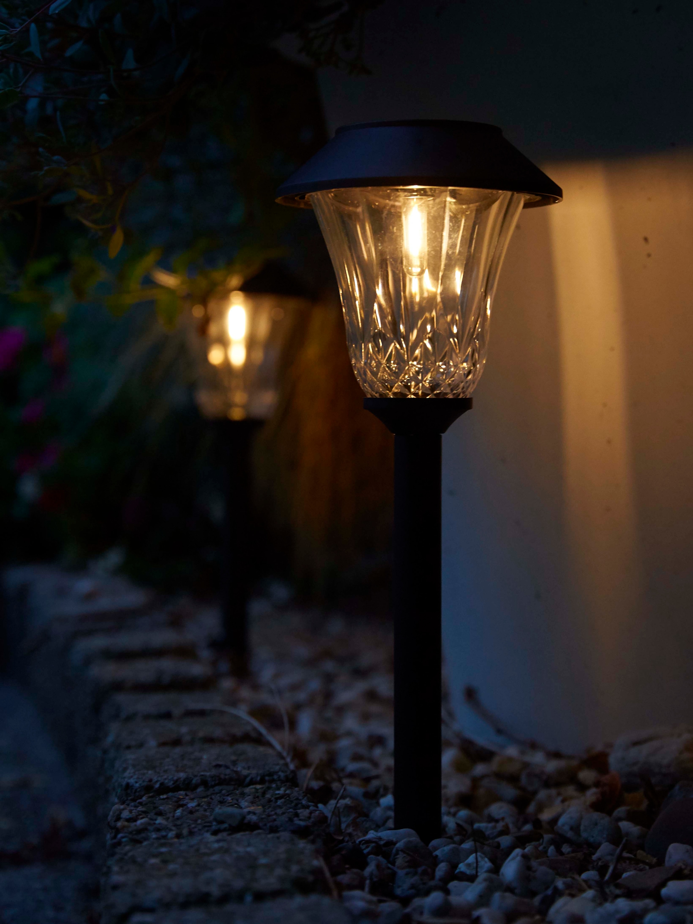 LUXFORM Gartenleuchte »Solar-Gartenlampe - St. Tropez - 3 Stück - 5 Lumen« LED-Modul 3 Stk. Aus Kunststoff gefertigt