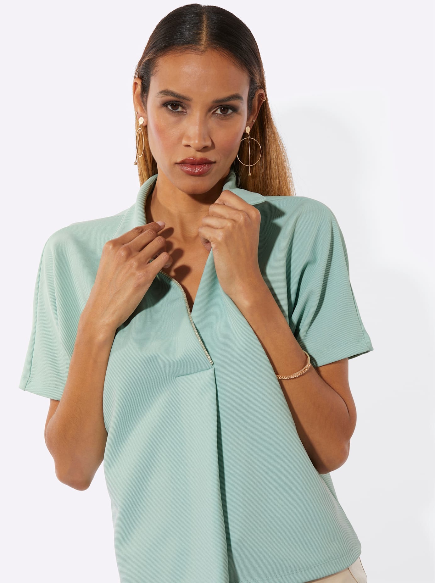 creation L Fledermausshirt »Poloshirt« 1 tlg.