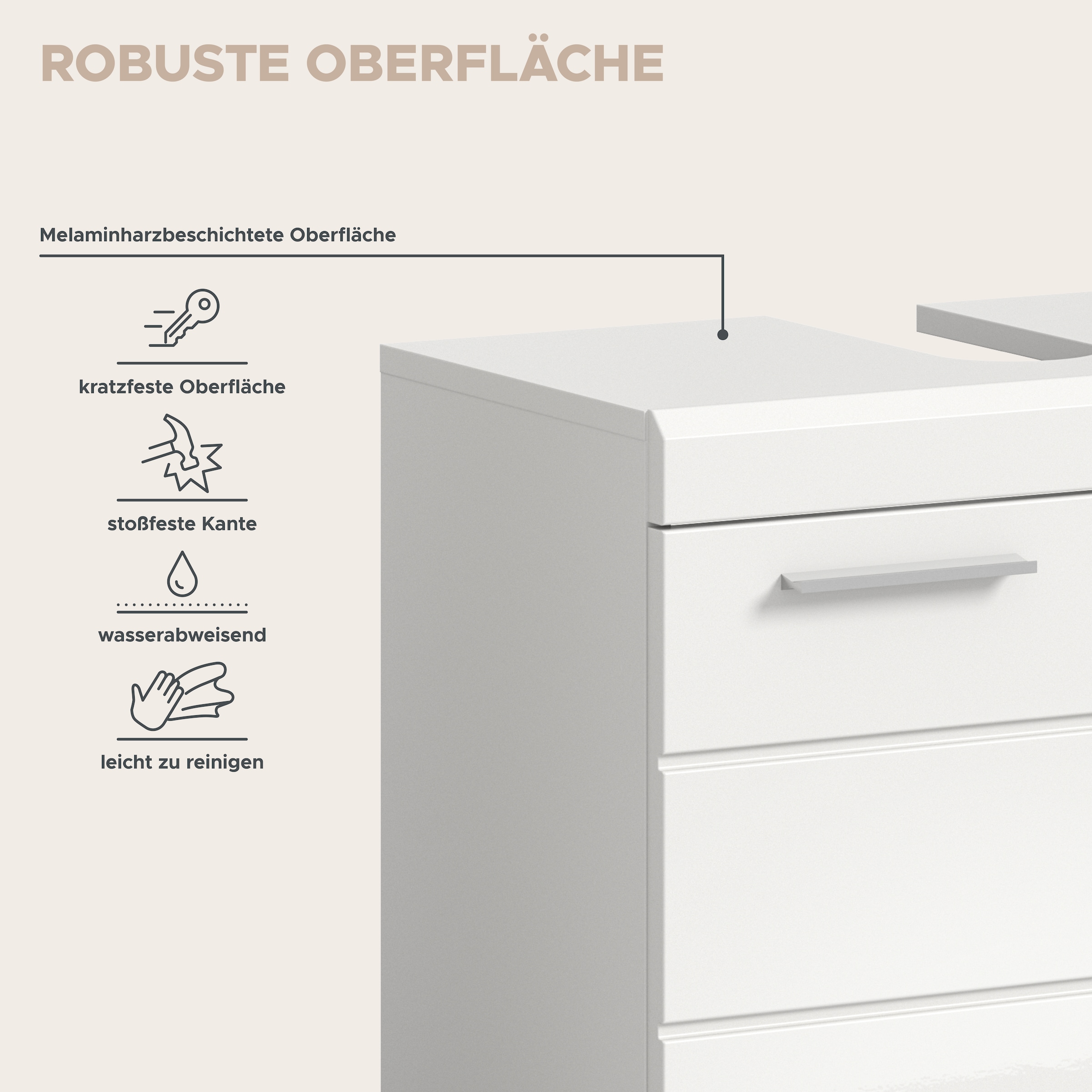 INOSIGN Badmöbel-Set »SIENA, TOPSELLER!, Breite 149cm, 3-teiliges Set« Set, bestehend aus: Hochschrank, Waschbeckenunterschrank & Spiegelschrank, 3 Stk. tlg.