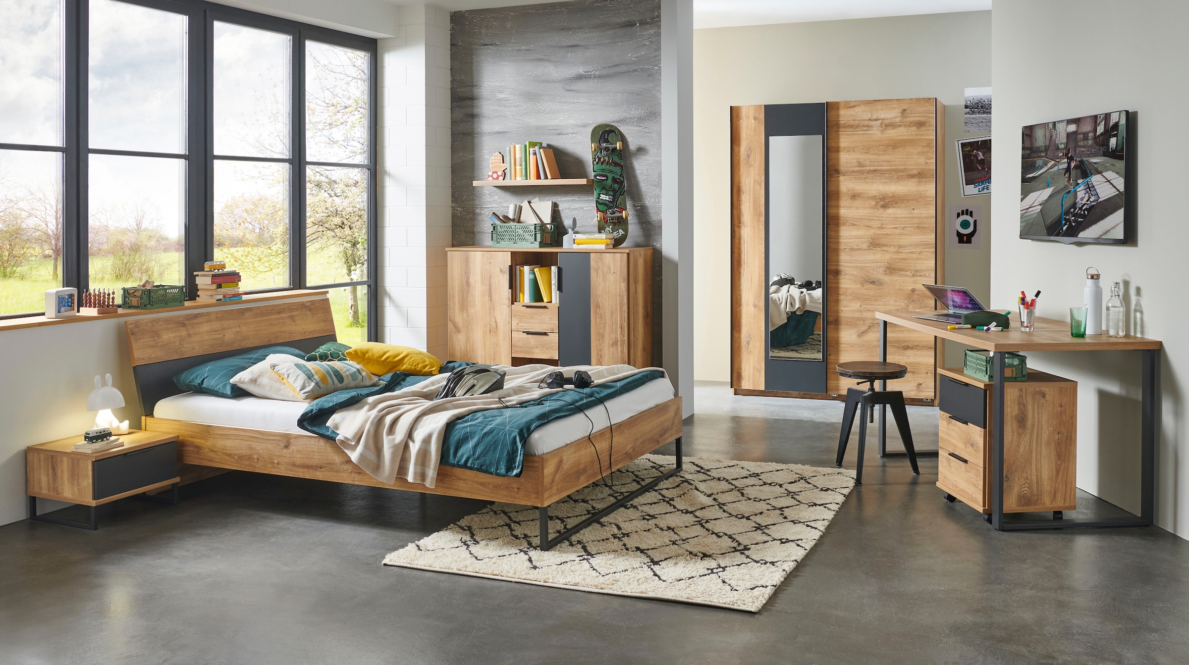 Wimex Highboard »Texel in der Breite 122cm, inkl. zwei Schubladen« Schubkastenschienen aus Metall