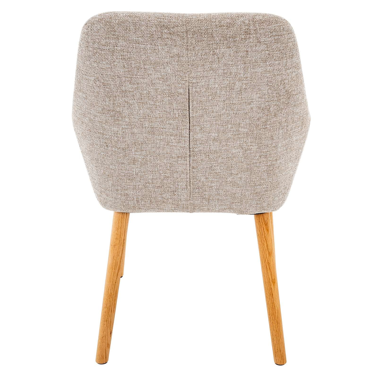 GOODproduct Chaise de salle à manger »Evinnia« (Set) 2 cuismassive Eichenholzbeine, pflegegleicher Webstoff, Sitzhöhe 48 cm