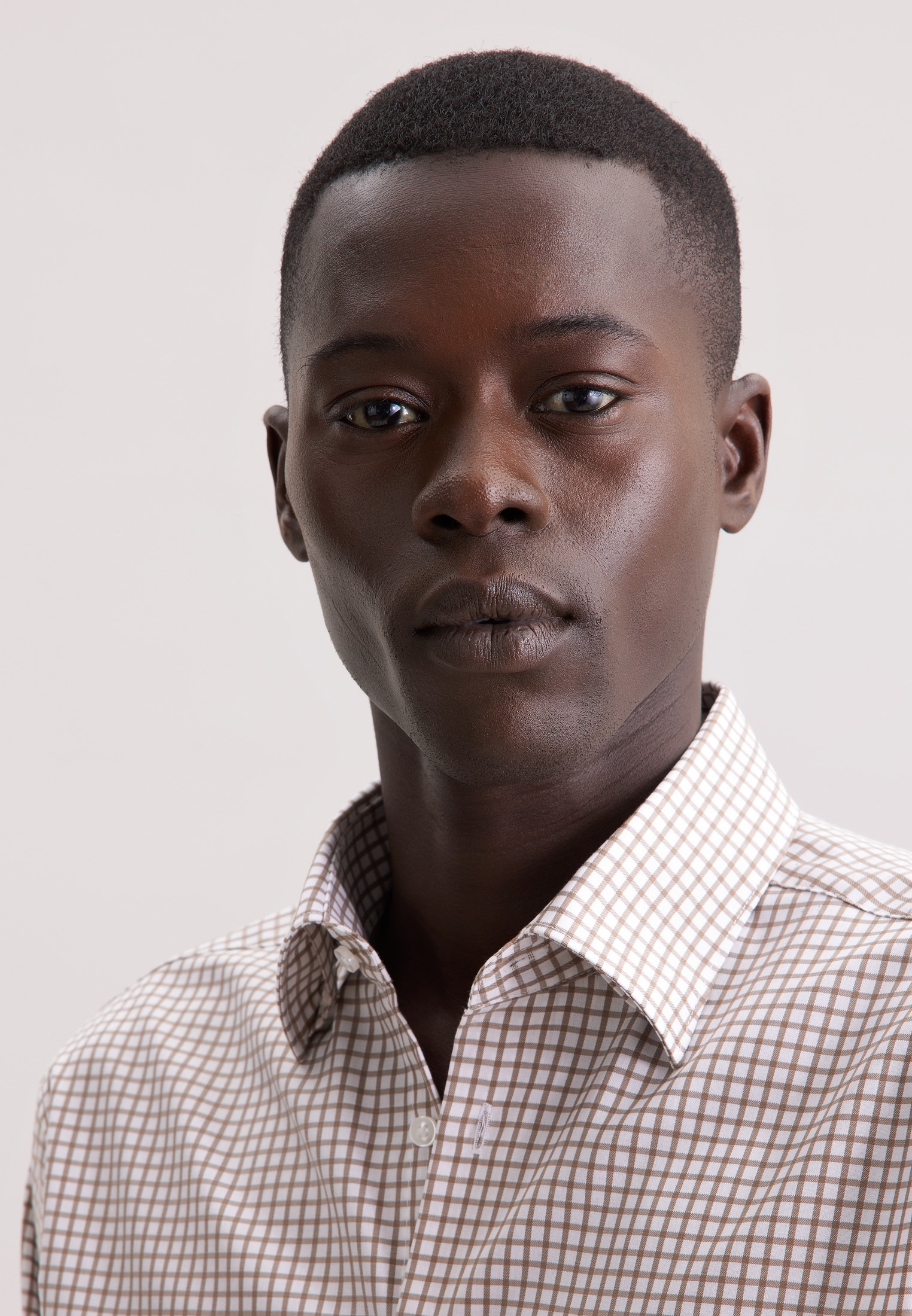 seidensticker Businesshemd »Schwarze Rose« Regular 1/1 Covered-Button-Down-Kragen Karo