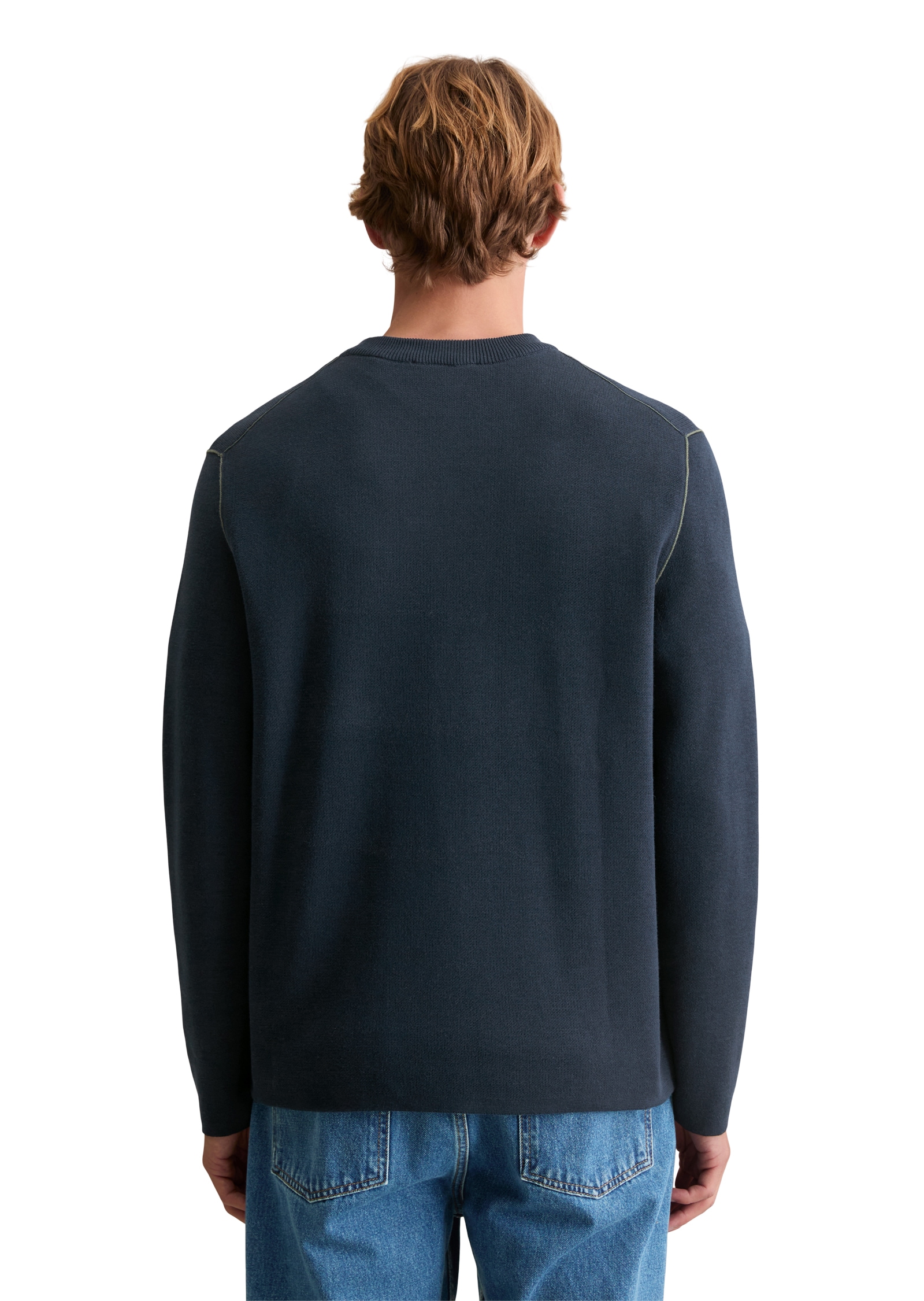 Marc O'Polo DENIM Pull à col rond regular fit, aus Double-Face-Cotton
