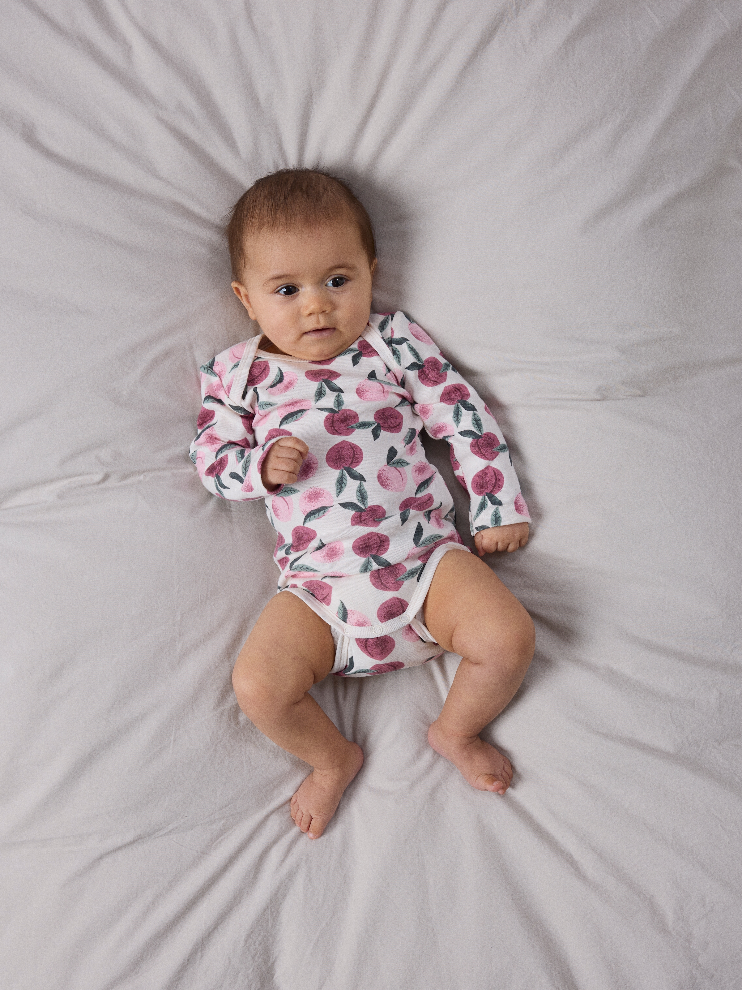 Name It Langarmbody »NBFBODY 3P LS PEACHES NOOS« Packung, 3 Baumwolle, 3-er Packung