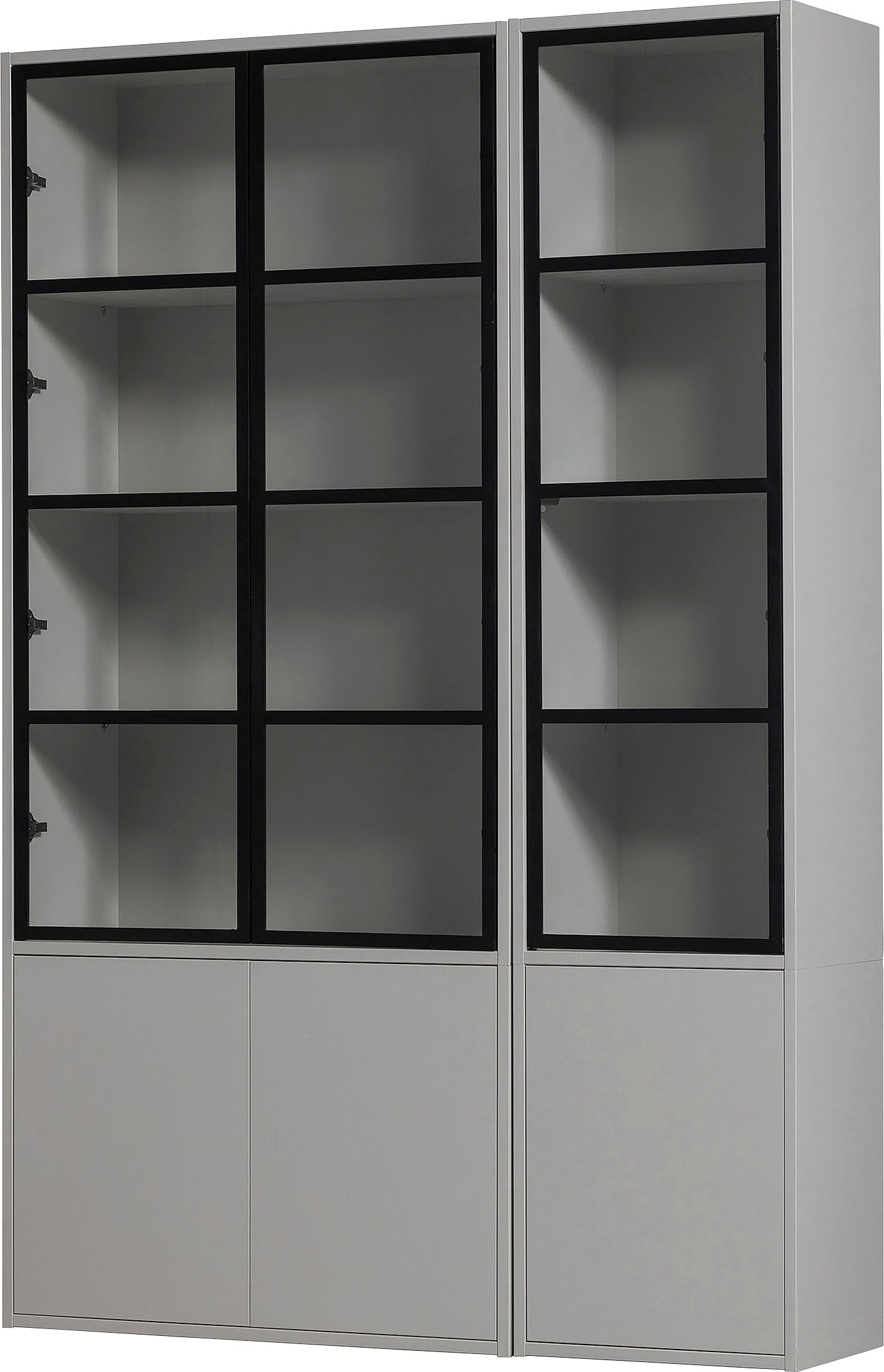 WOOOD Vitrine »Basic« mit zwei Türen, H 230 cm x B 52,5 cm