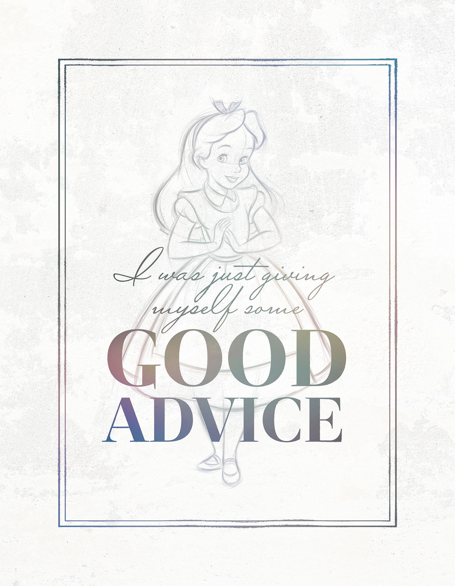 Komar Leinwandbild »Alice Just Saying - Grösse 30 x 40 cm« Disney 30 x 40 cm (Breite x Höhe), 1 Stk. tlg. Keilrahmenbild mit Echtholzrahmen, Kinderzimmer