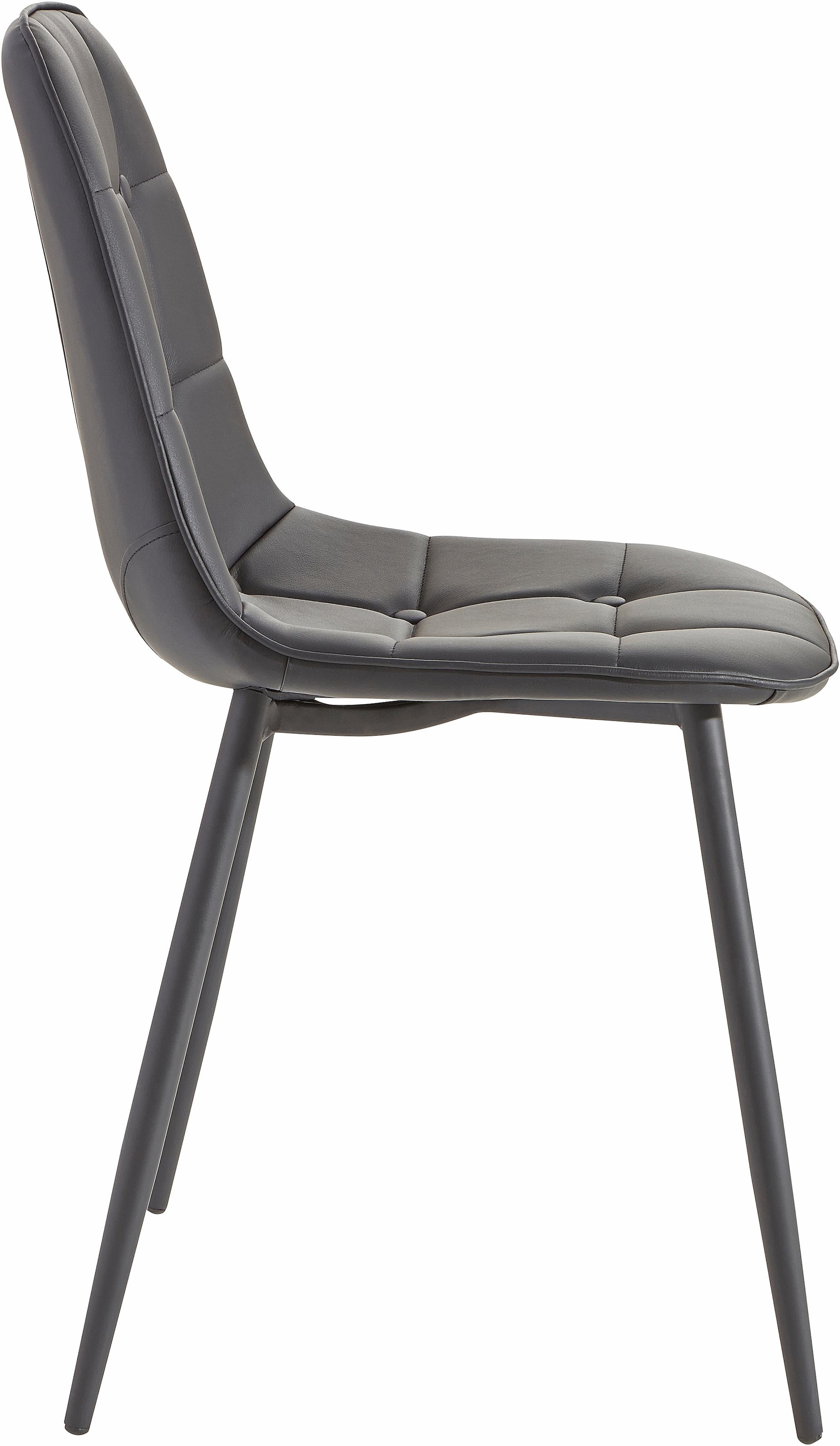 INOSIGN Essgruppe Set, 5 Stk. tlg. Esstisch, Breite 120 cm und 4 Esszimmerstühle, Bezug in Kunstleder