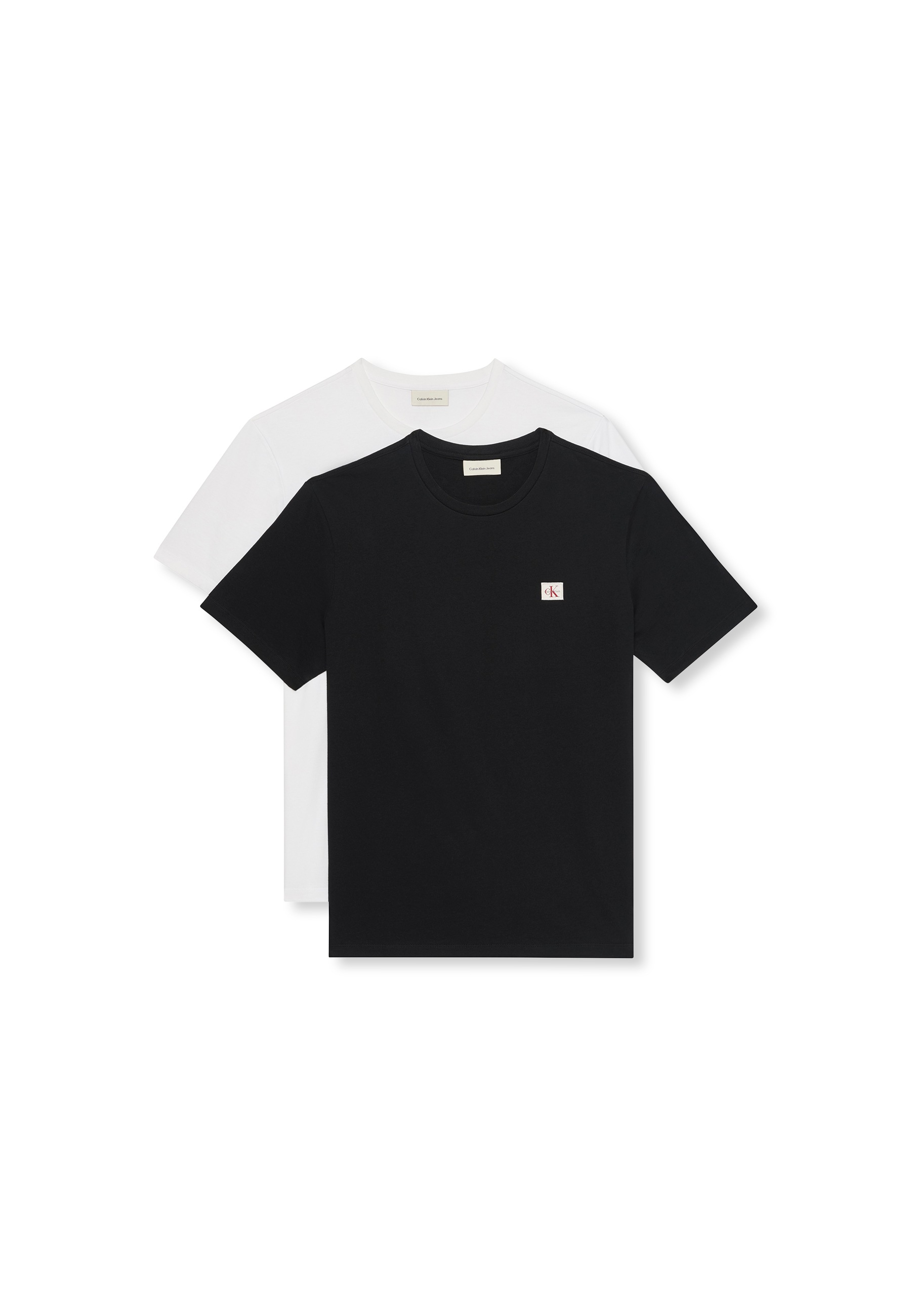 Calvin Klein Jeans T-Shirt »SS BADGE TEE 2 PACK« Packung, 2er-Pack, 2 Stk. Mit Rundhalsausschnitt