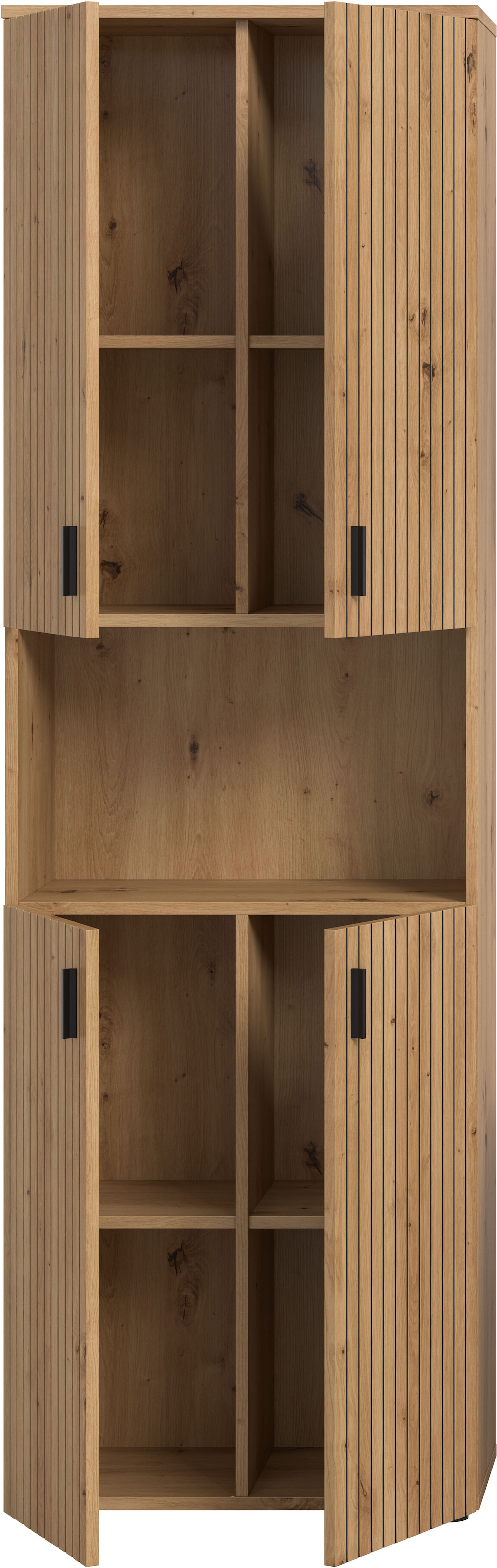 welltime Armoire haute »MANI, Höhe: 192 cm, Paneeloptik, 1 offenes Fach, 8 Fächer« armoire haute, armoire haute de salle de bain, armoire de salle de bain, salle de bain