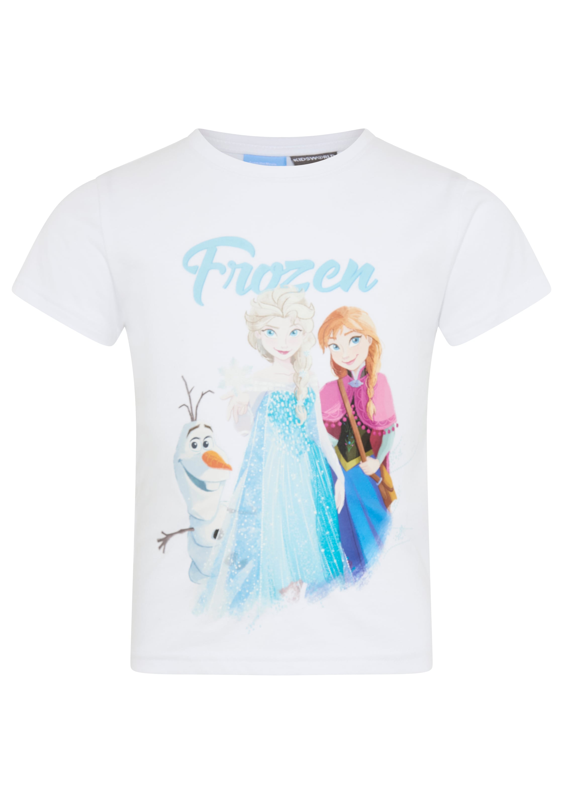 KIDSWORLD T-Shirt »FROZEN: ELSA & ANNA - Disney Shirt« Kurzarm, Rundhalsausschnitt, bedrucktes Single Jersey
