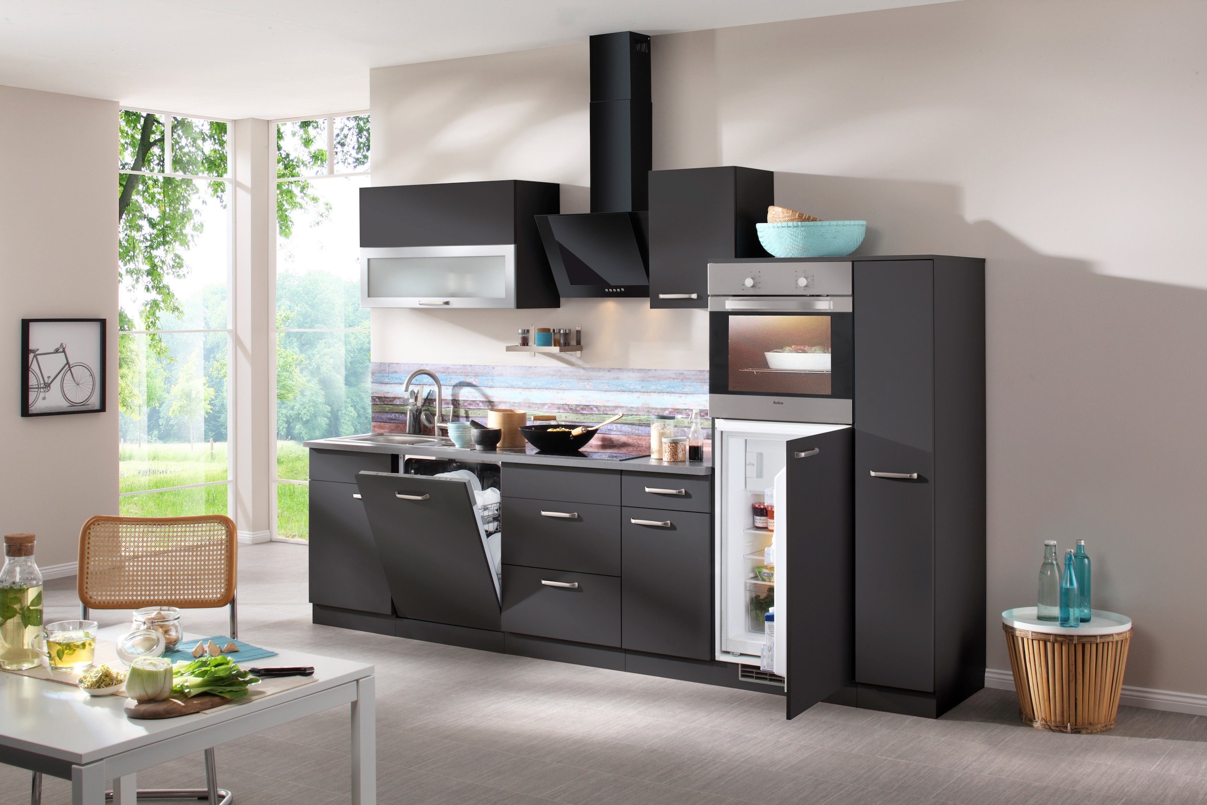 wiho Küchen Backofen/Kühlumbauschrank »Michigan«