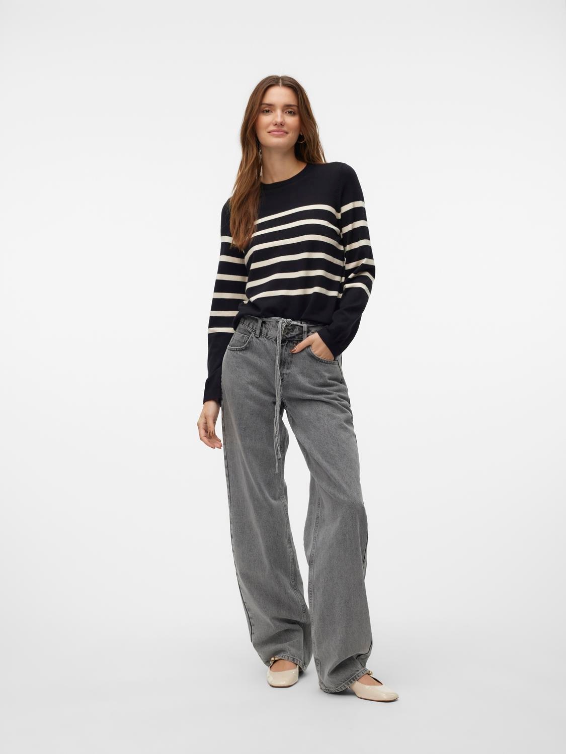 Vero Moda Pull à col rond »VMSABA PLAIN LS O-NECK PULLOVER GA NOOS«
