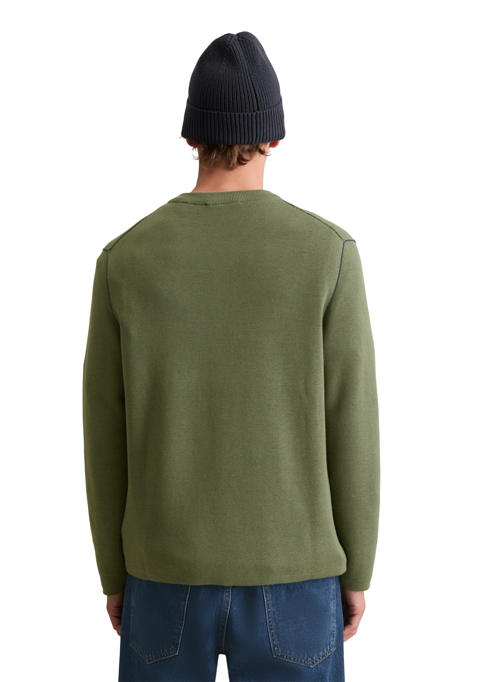 Marc O'Polo DENIM Pull à col rond regular fit, aus Double-Face-Cotton