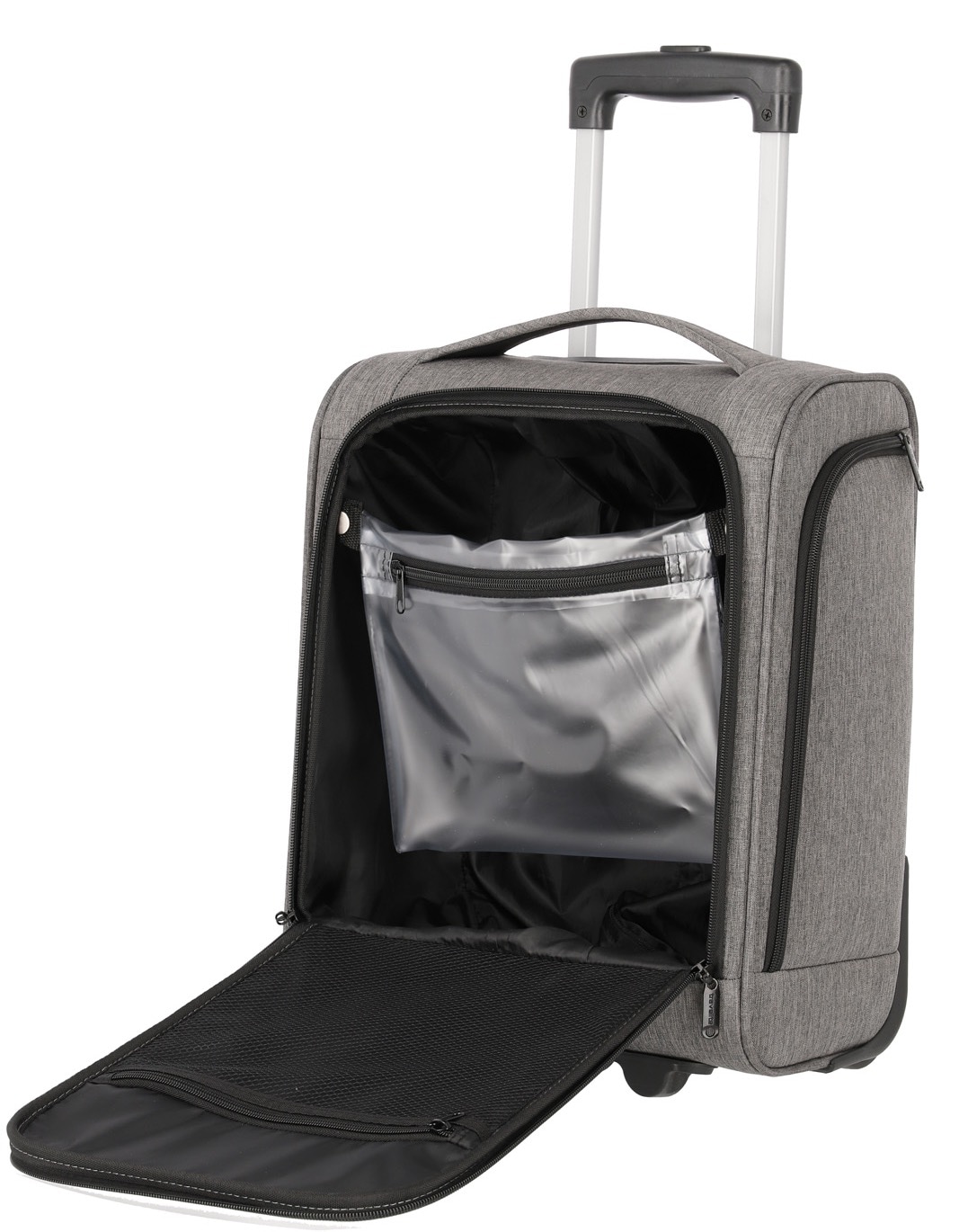 travelite Weichgepäck-Trolley »CABIN Bordtrolley Underseat Handgepäck Koffer« 28 l 2 Rollen 43 cm, Aufsteckfunktion – ideal als Unter-Sitz-Bordgepäck