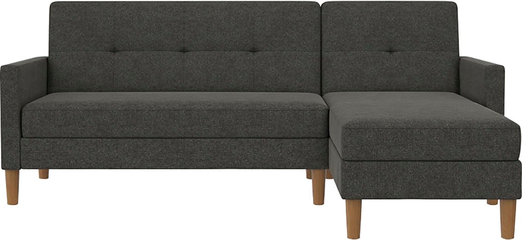 Dorel Home Ecksofa »Lilly, L-Form,« mit Bett-Funktion, Recamiere beidseitig montierbar, Sitzhöhe 43 cm
