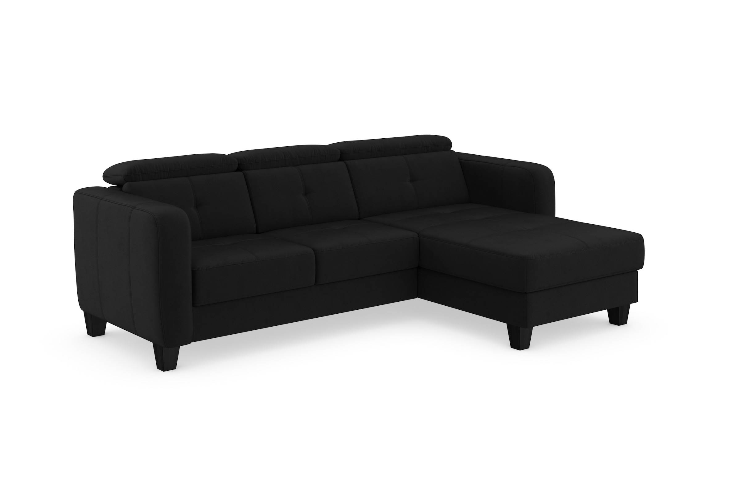 sit&more Ecksofa »Belluci L-Form« inklusive Federkern, wahlweise mit Bettfunktion und Bettkasten