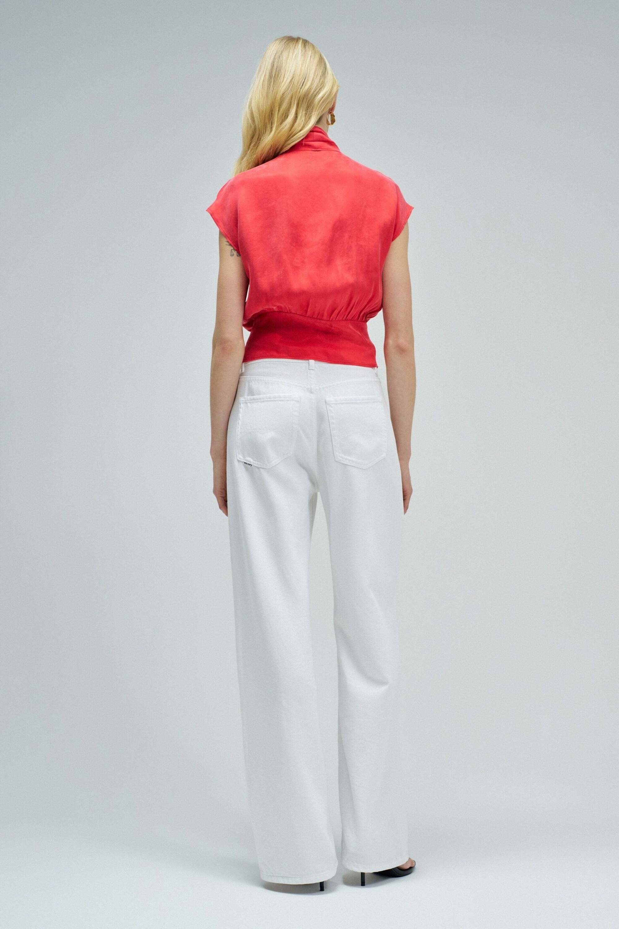 Salsa Blouse à manches courtes »Salsa Jeans Kurzarmbluse Corset Blouse Style«