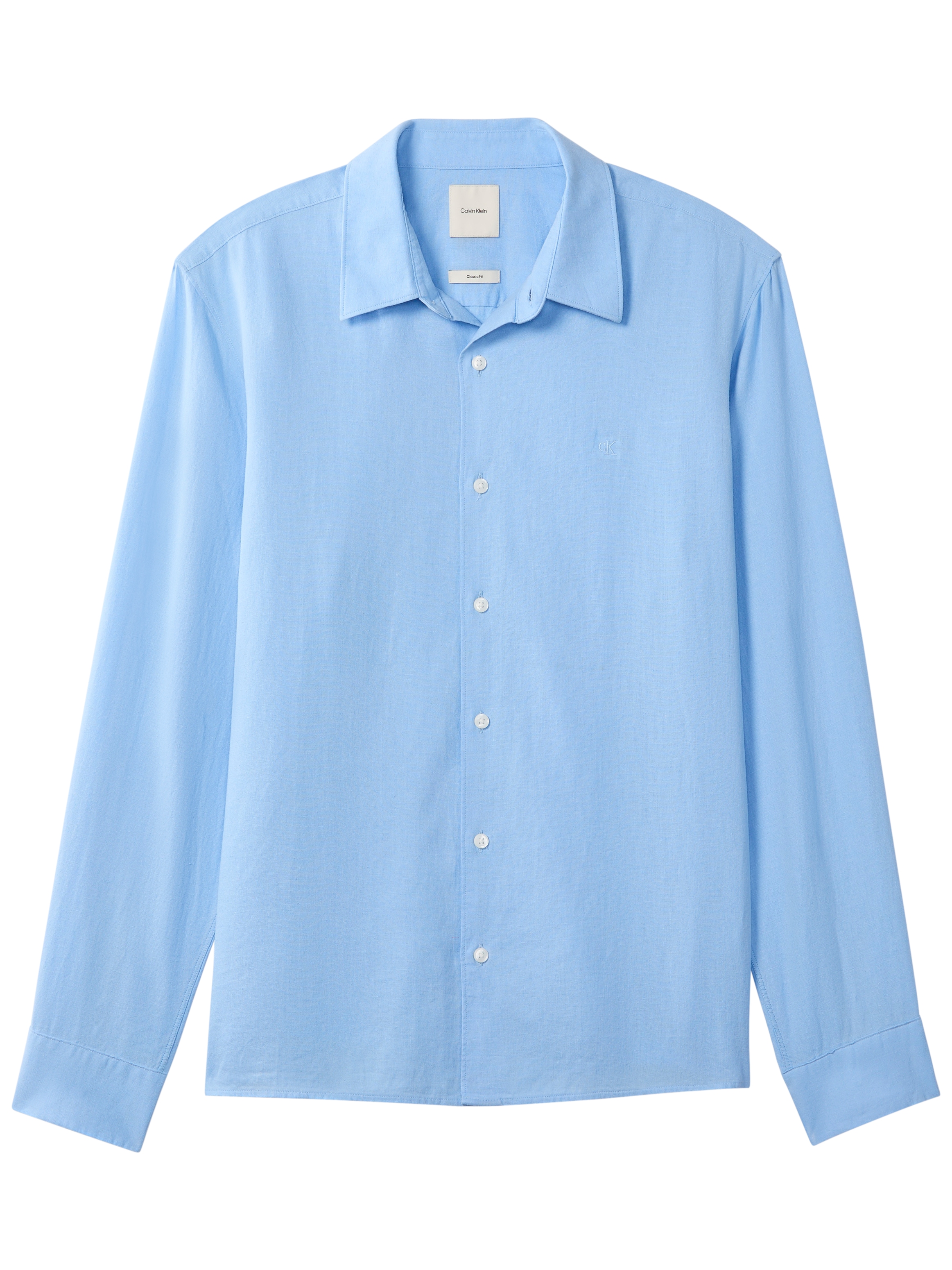 Calvin Klein Chemise en lin »SOLID LINEN CLASSIC« Kentkragen, Regular Fit, Leinen-Viskosemix