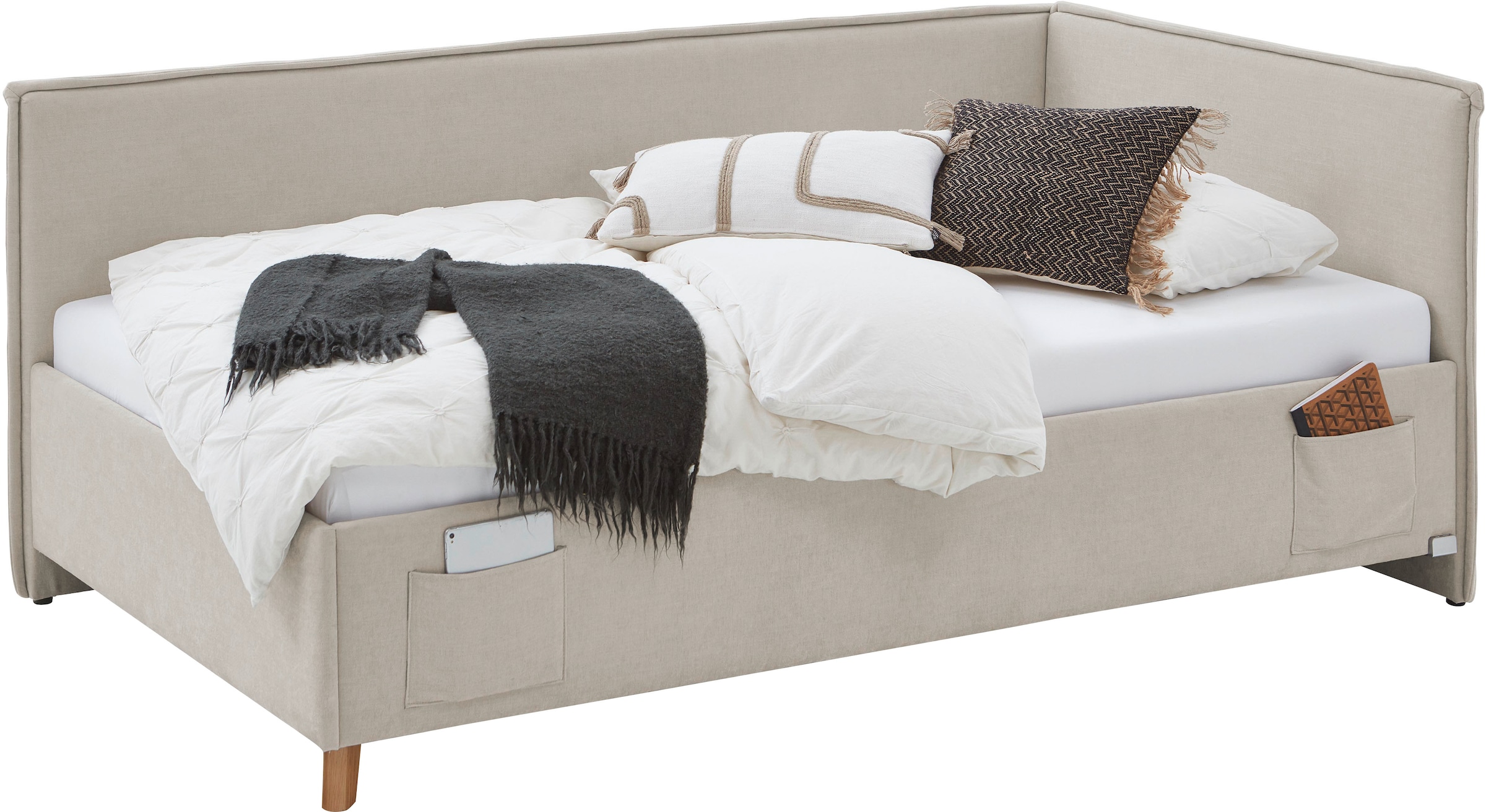 meise.möbel Kinderbett »FUN II« Polsterbett wahlweise mit Bettkasten, Jugendbett inkl. USB-Anschluss