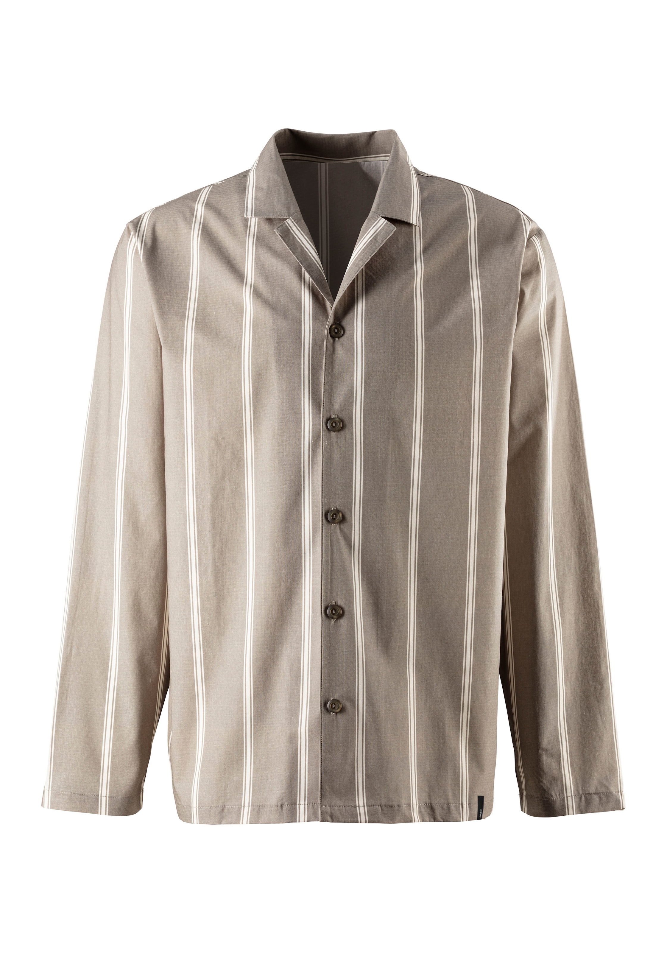 s.Oliver Pyjama 1 Stück, 2 cuis tlg., Schlafanzug mit Streifen und modischem Reverskragen