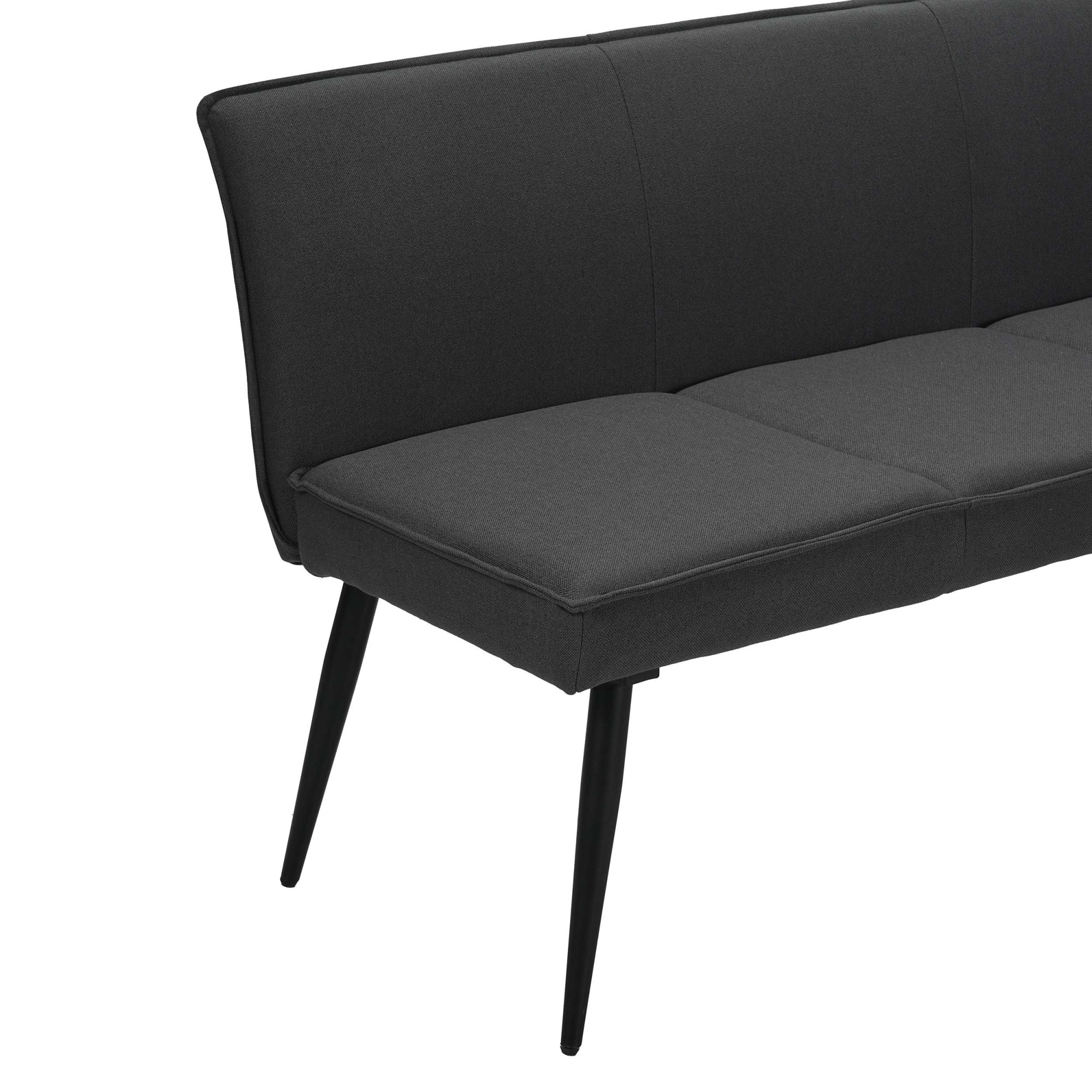 GOODproduct Banc de salle à manger »Ianna« schwarze Metallbeine, pflegeleichtem Webstoff Bezug, Breite 193 cm