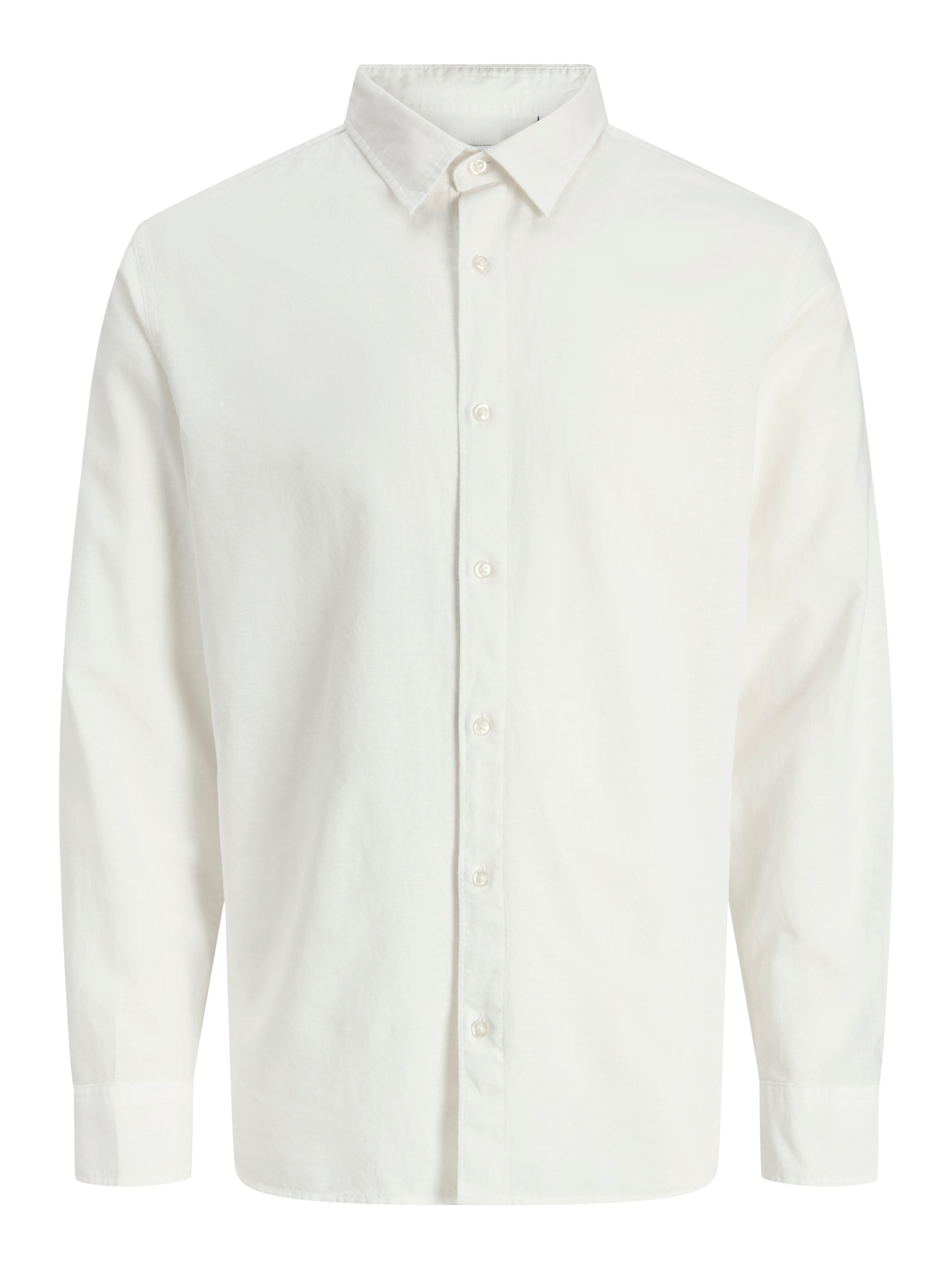 Jack & Jones PlusSize Langarmhemd »JJEBREEZE LINEN BLEND SHIRT L/S SN PLS« mit auffälliger Knopfleiste