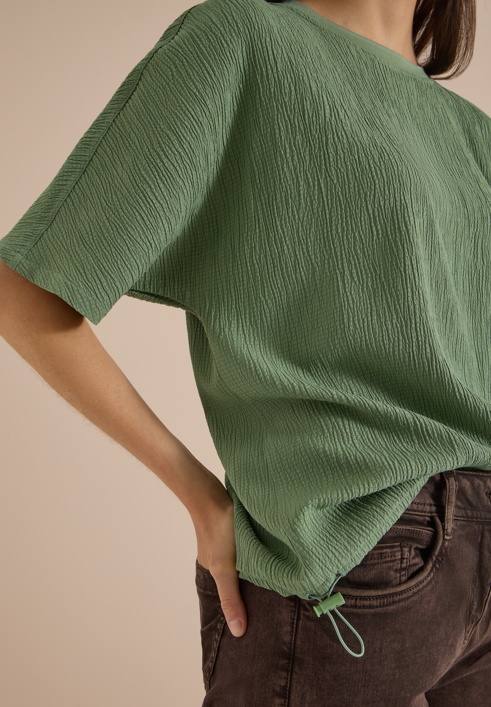 Cecil Top chemisier Blouse d'été, qualité structurée, viscose