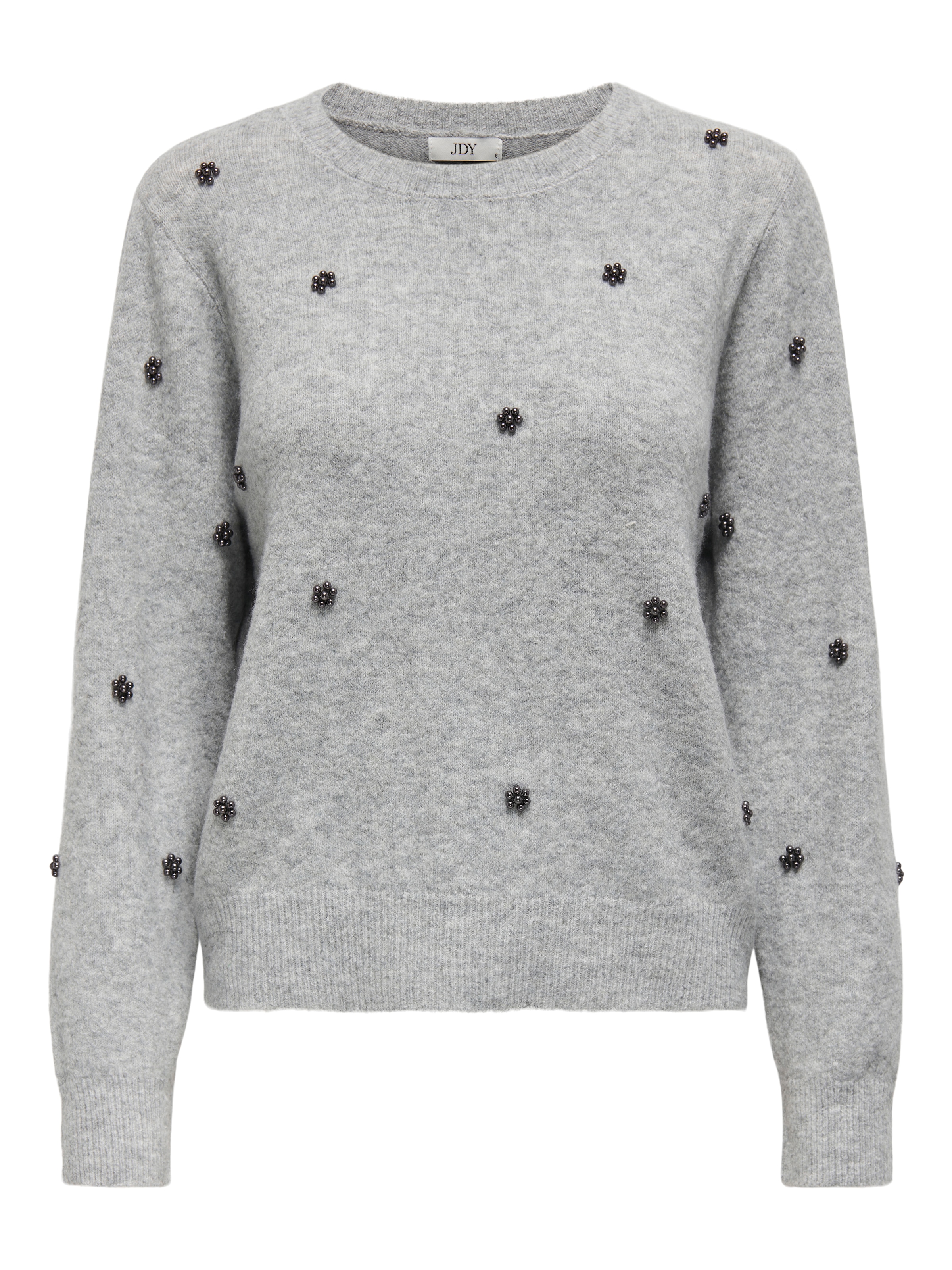 JDY Rundhalspullover »JDYBELLA LIFE L/S ON PEARL PULL KNT NOOS« mit Zierperlen-Applikationen