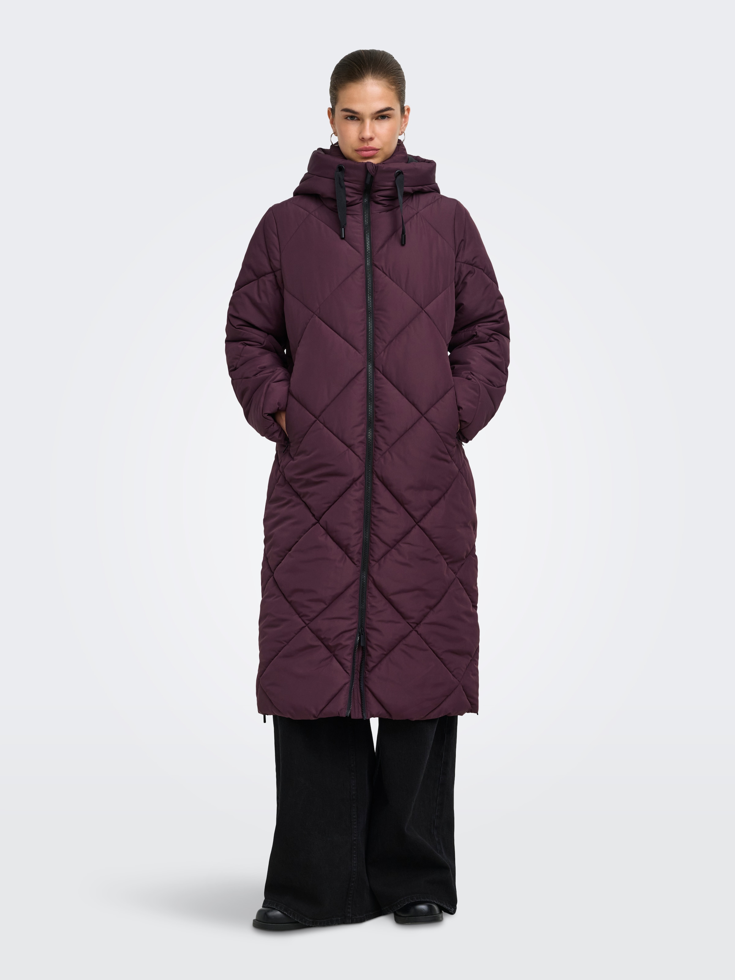 ONLY Manteau matelassé »ONLMAGGI LONG HOOD PUFFER CC OTW« Kunstfaser