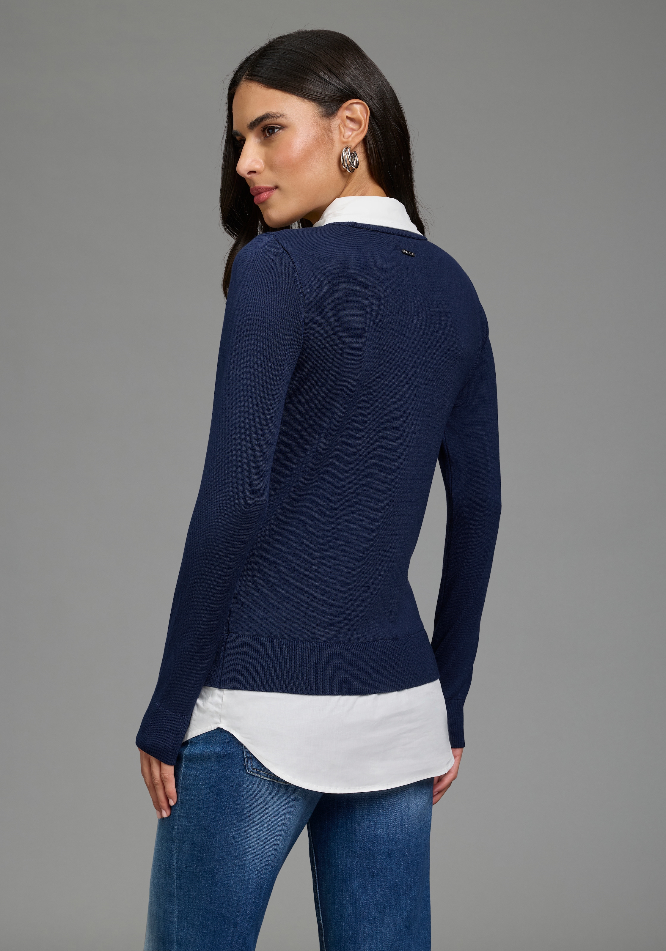 Laura Scott 2-in-1-Pullover »mit Bluseneinsatz« aus angenehmer Viskosemischung