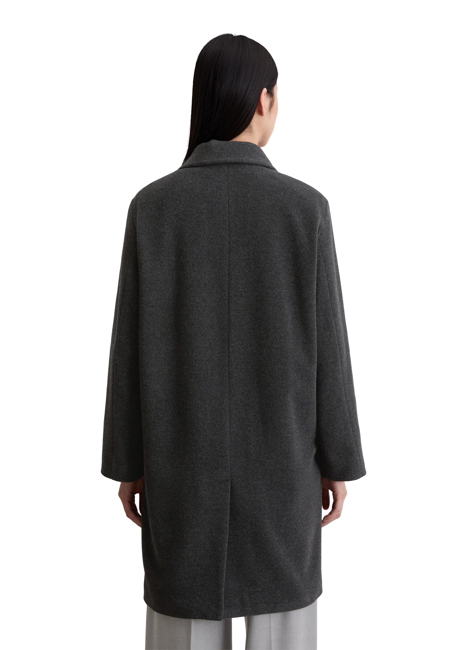 Marc O'Polo Wollmantel regular fit aus Wolle-Mix, ungefüttert, Schaumschlitz hinten