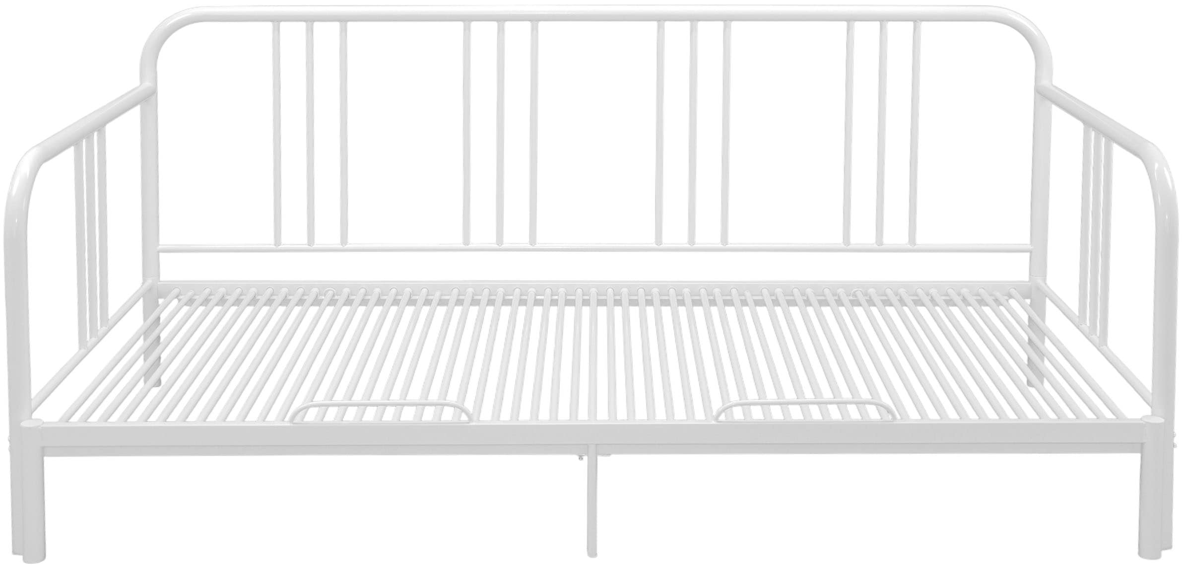 GOODproduct Metallbett »Trento Bett Bettgestell Bestseller Doppelbett Ausziehbett« Bestseller Gästebett Sofabett Schlafzimmer,  Daybett mit Ausziefunktion im Landhausdesign weiss
