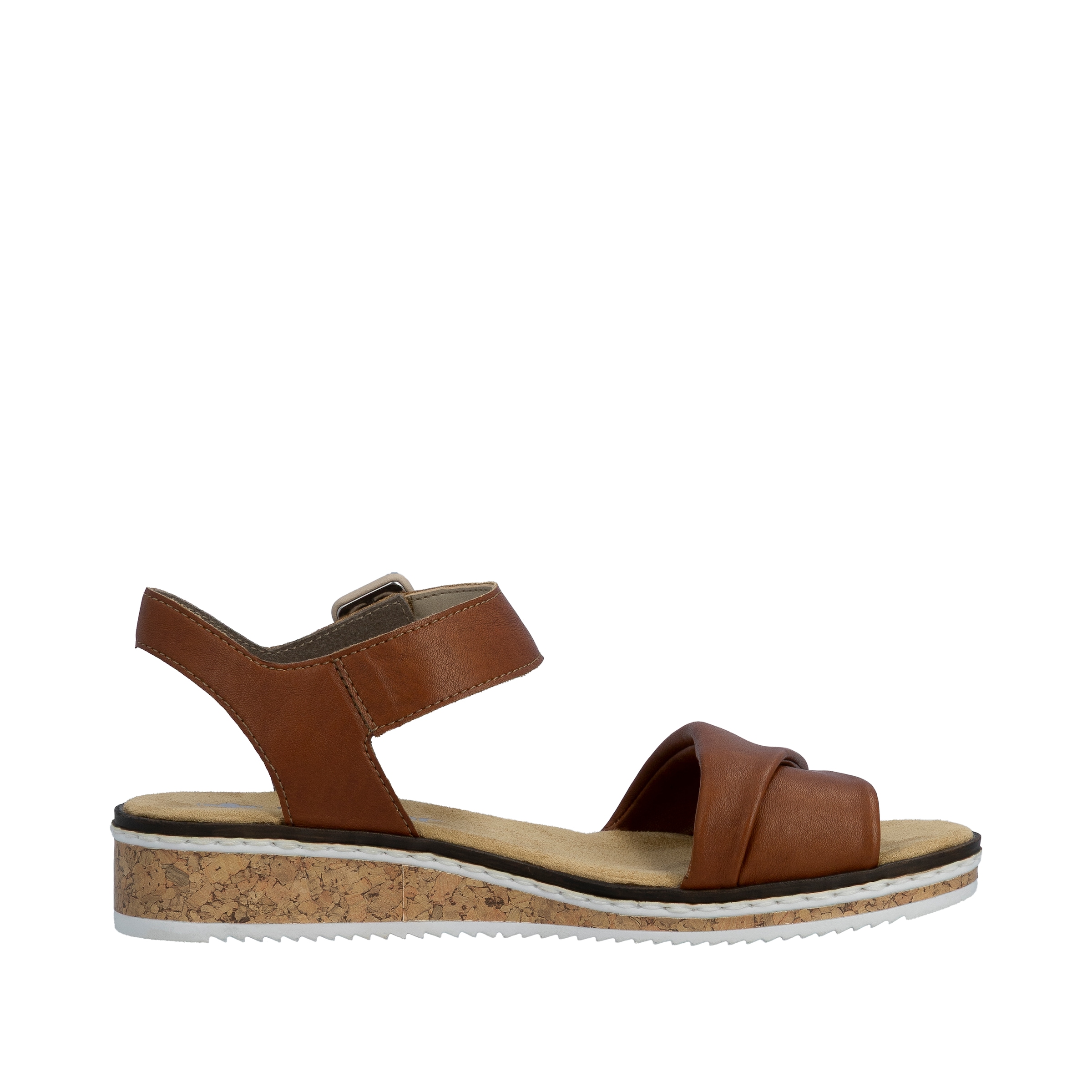 Rieker Sandalette  Keilsandale, Sommerschuh, Urlaubsschuh mit Klettriemchen