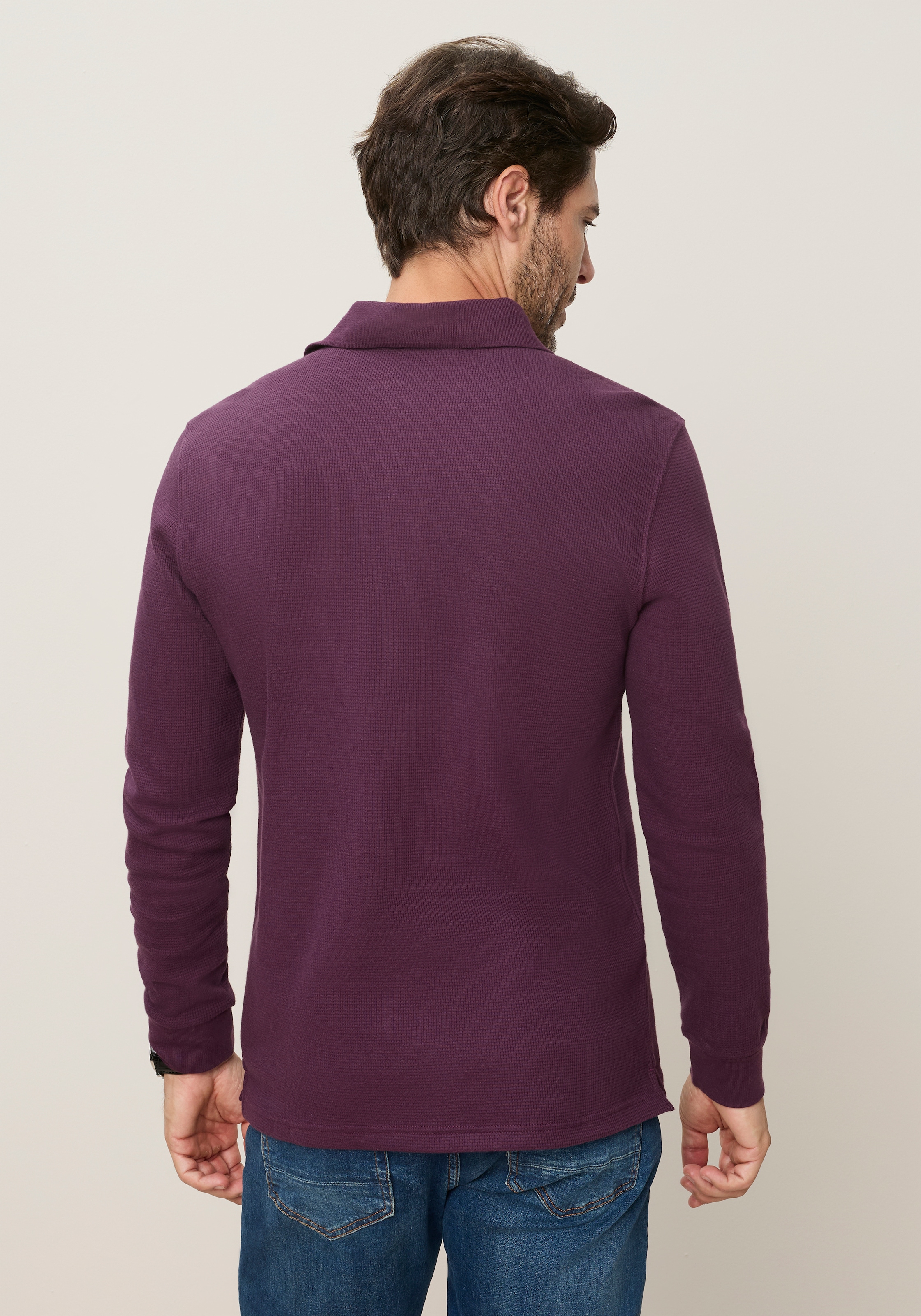 Man's World Polo coupe normale, à manches longues, style classique