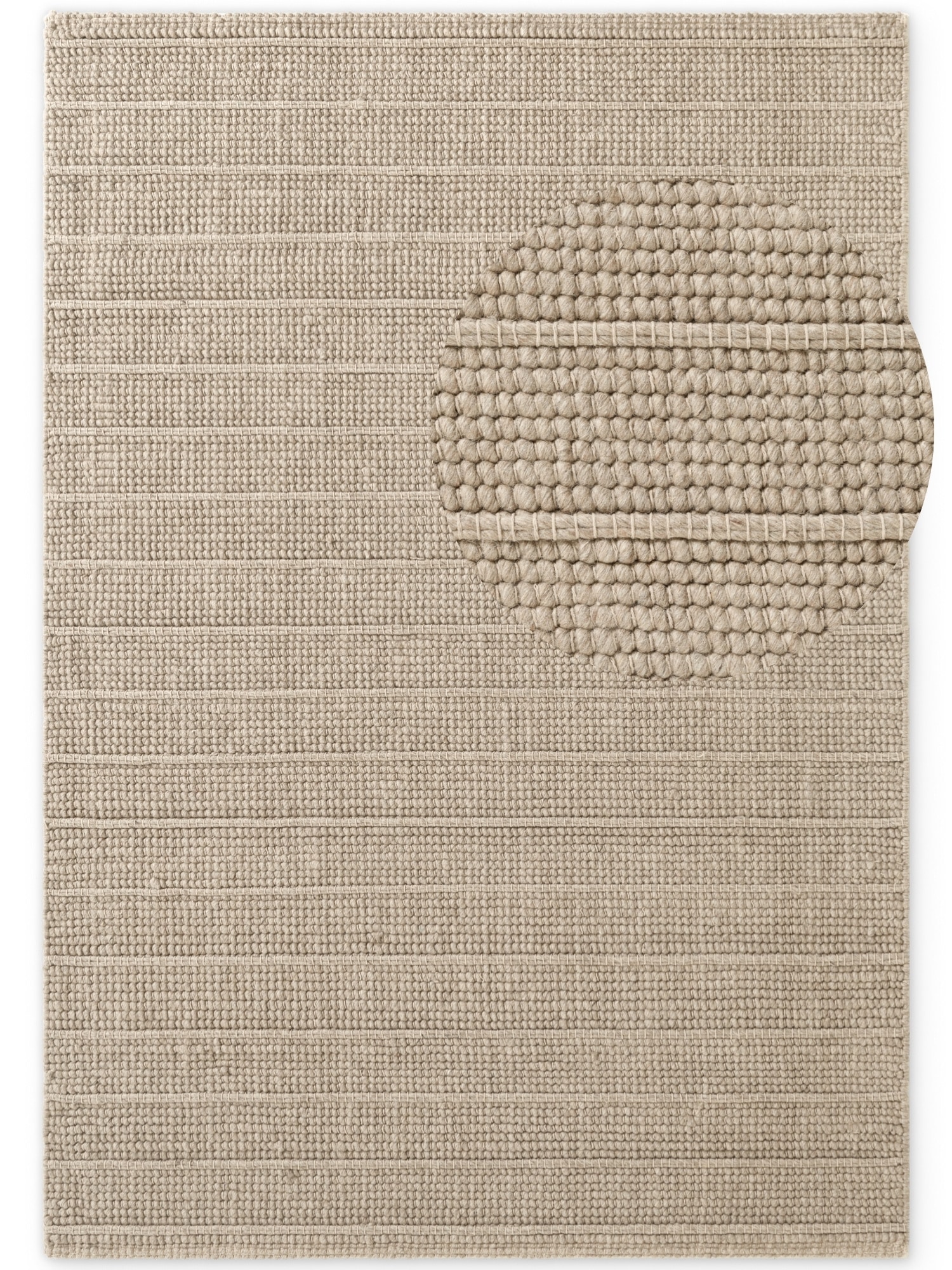 Ted Baker Tapis en laine »Parker« Rectangulaire 7 mm Höhe Wolle, Natur, handgewebt, Wohnzimmer, Schlafzimmer, Boho, Skandi