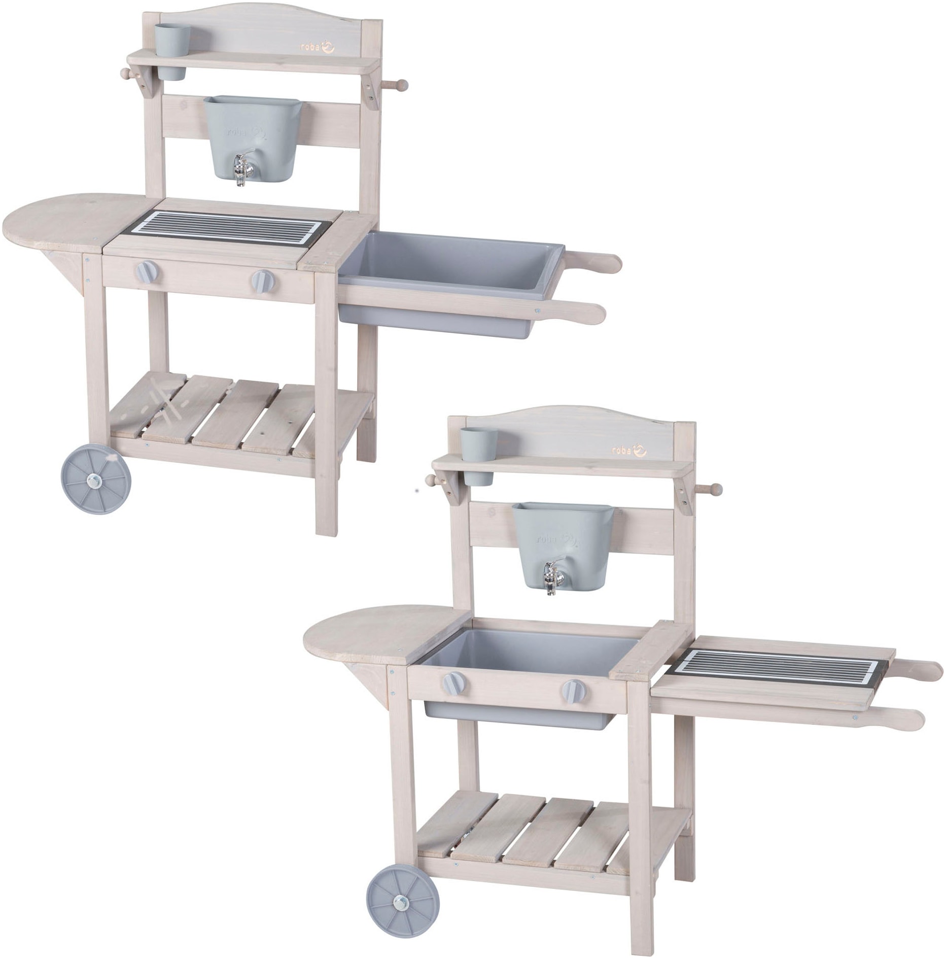 roba® Outdoor-Spielküche »Mobile Matschküche BBQ, aus Holz« FSC® - schützt Wald