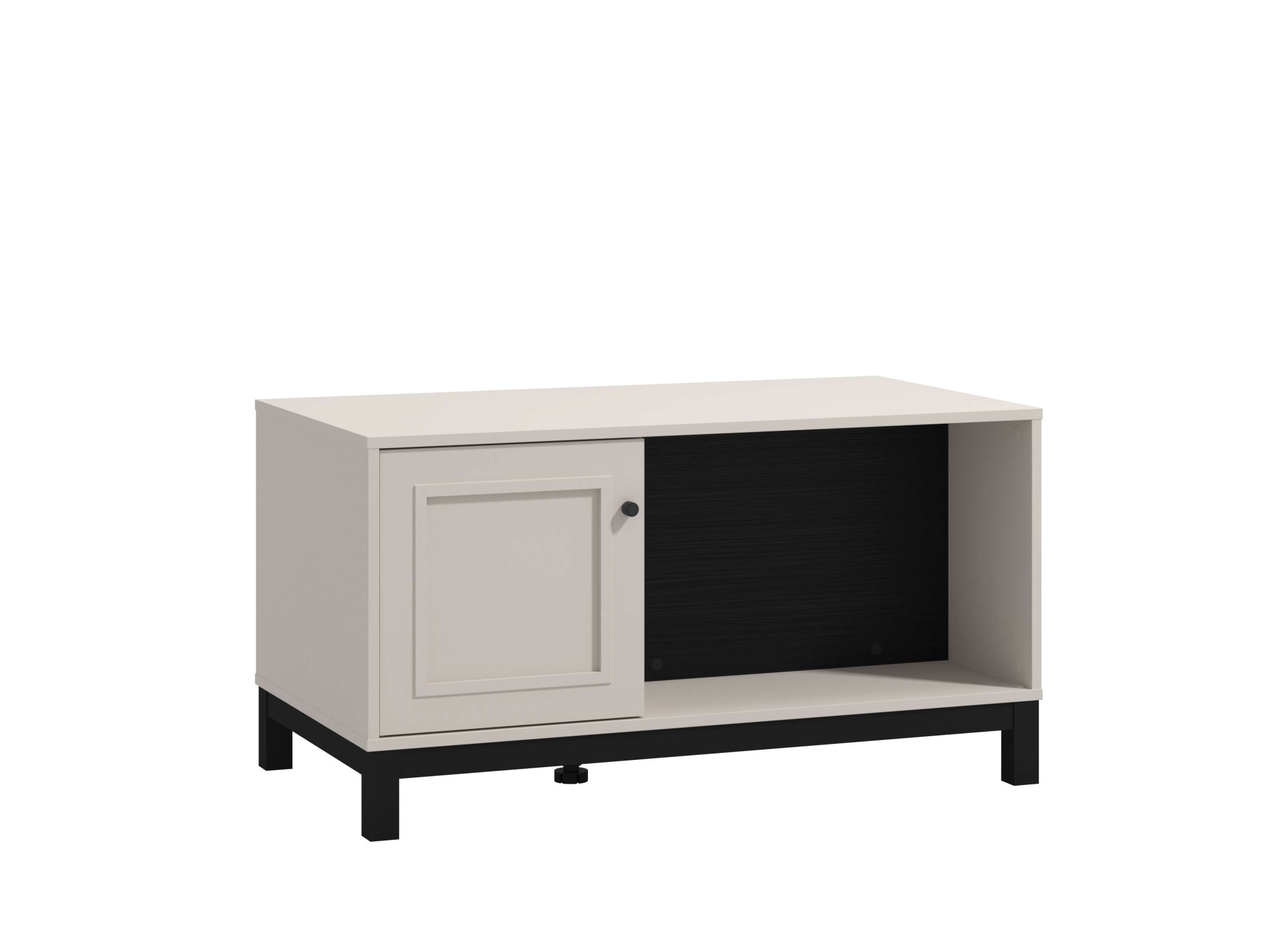 Home affaire Table basse »Savoia, 100 cm, modernes Design mit viel Stauraum, rechteckig« Zwei offene Fächer und ein geschlossenes, in eleganter Kaschmirfarbe