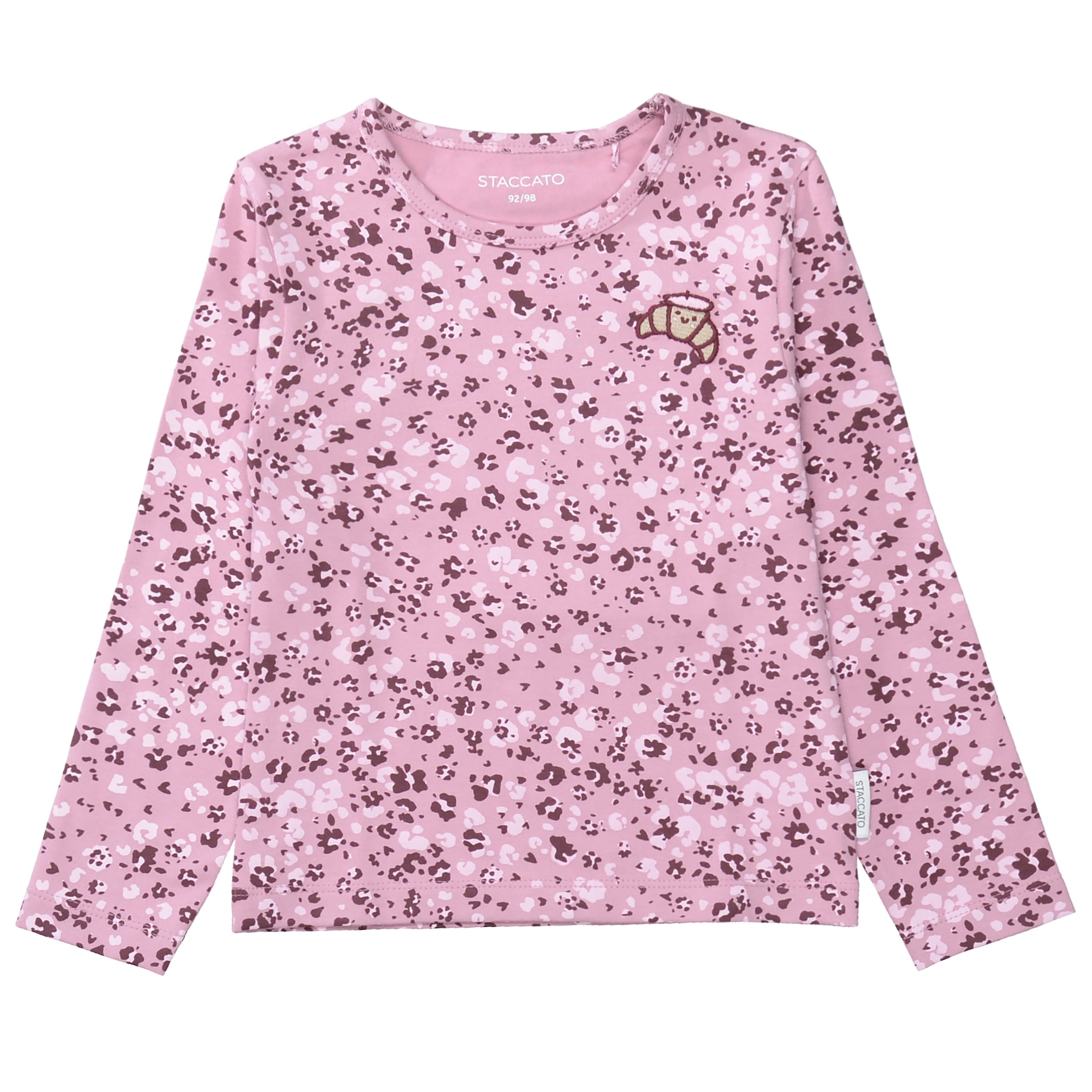 STACCATO T-shirt à manches longues Paquet, 3 coton avec élasthanne, à motifs, avec imprimés