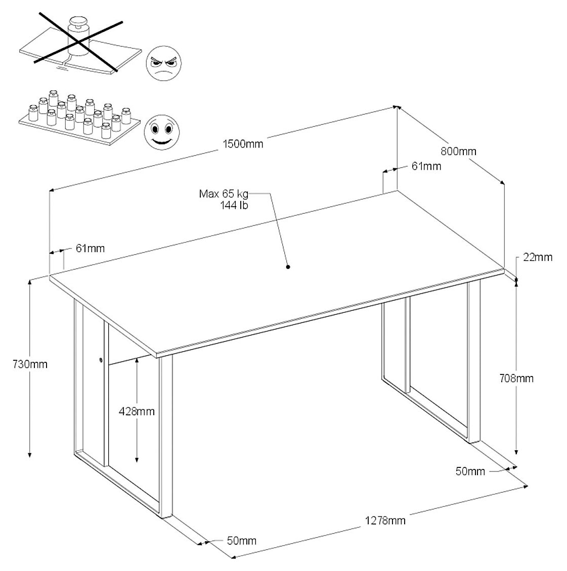 Parisot Ensemble de meubles de bureau »Start Up« Set, 3-tlg., 3 tlg. Gesamtarbeitsfläche 189 x 80 cm