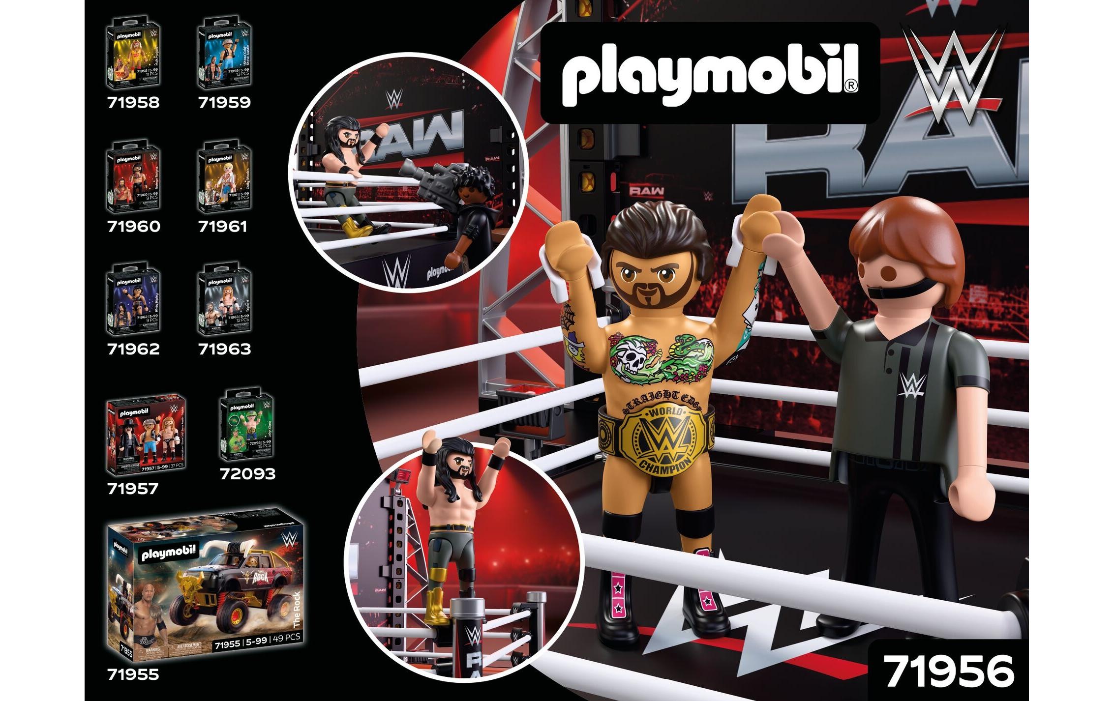 Playmobil® Konstruktions-Spielset »WWE RAW Ring Collectors Set (71956), WWE« Made in Europe