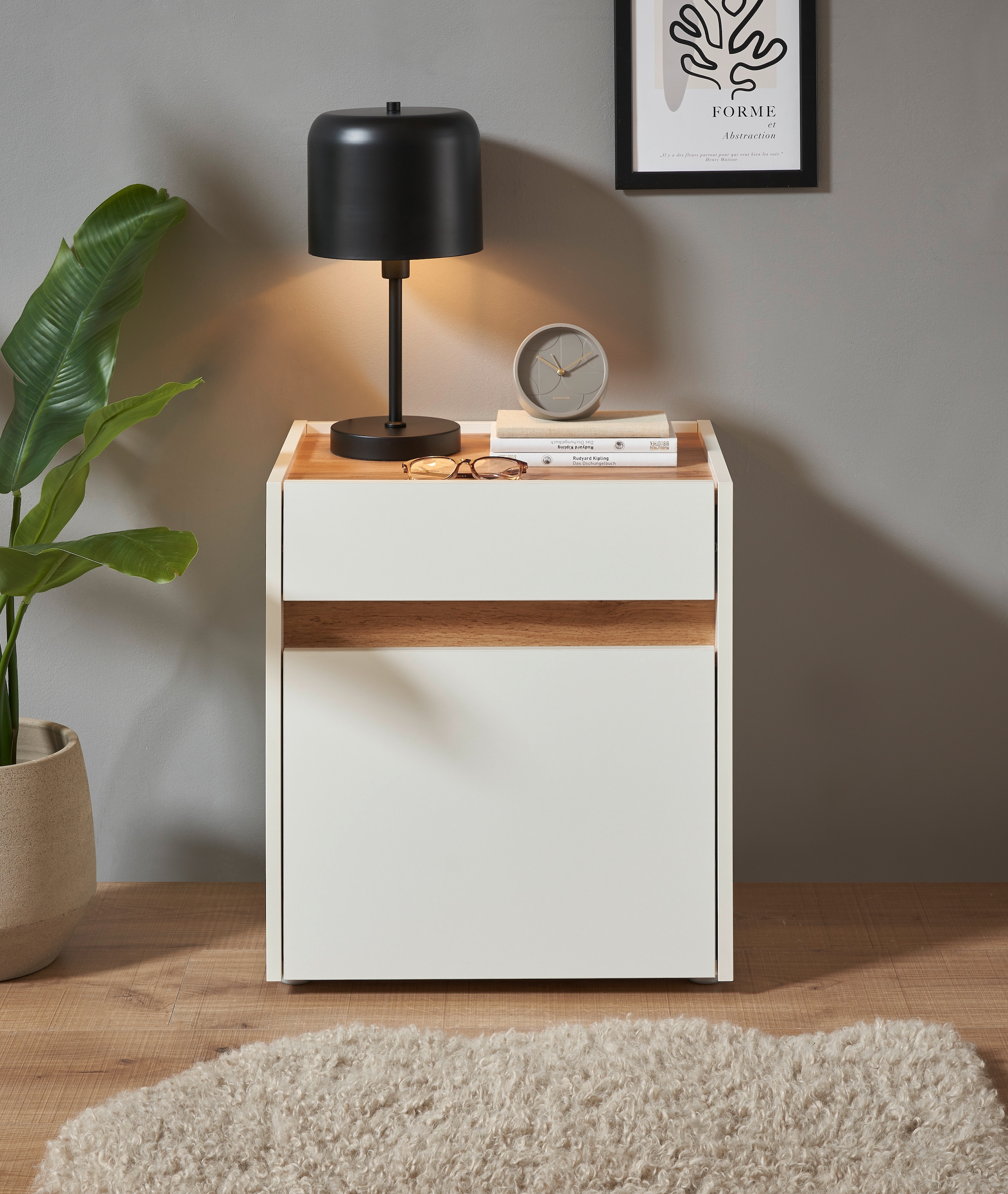 INOSIGN Table de nuit »CiTY/GiRON, Nachttisch, Nachtschrank, Bestellschrank, Nachtkonsole« in zwei Farben erhältlich, Stauraumfach und Schublade